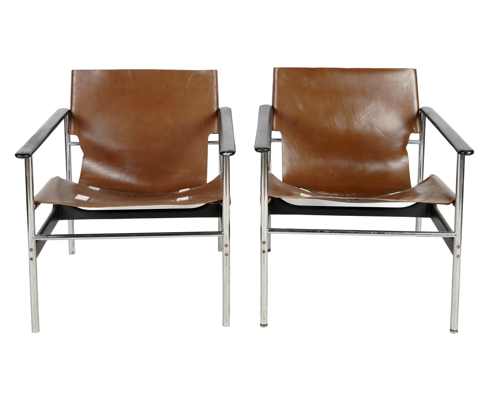 PAIR OF CHARLES POLLOCK FOR KNOLL ARMCHAIRS (1 of 6)