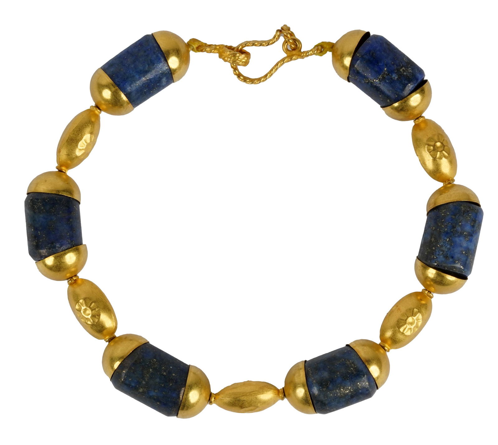 18 KARAT YELLOW GOLD & LAPIS LAZULI BRACELET (1 of 5)