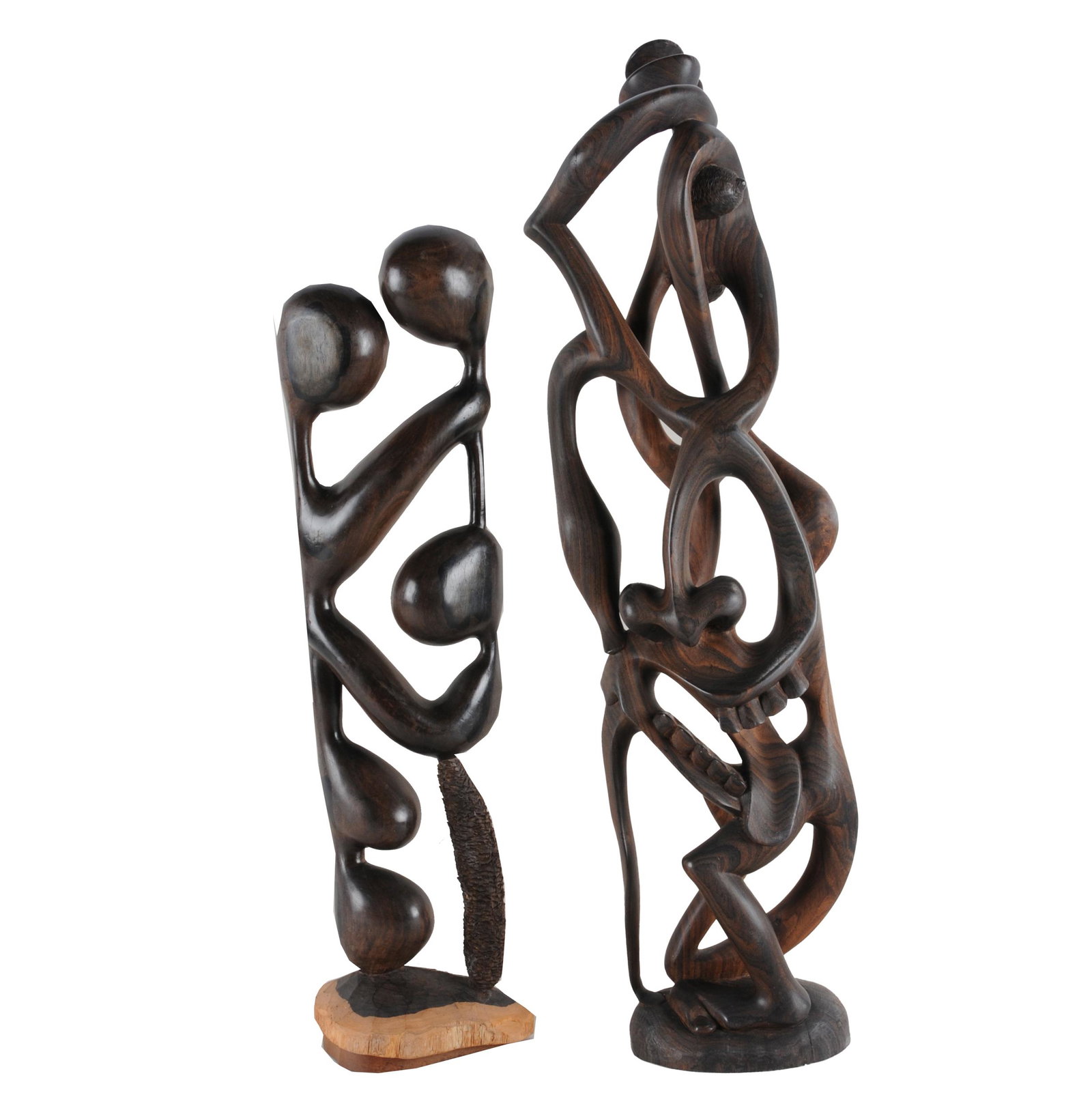 TWO MAKONDE SCULPTURES (1 of 9)