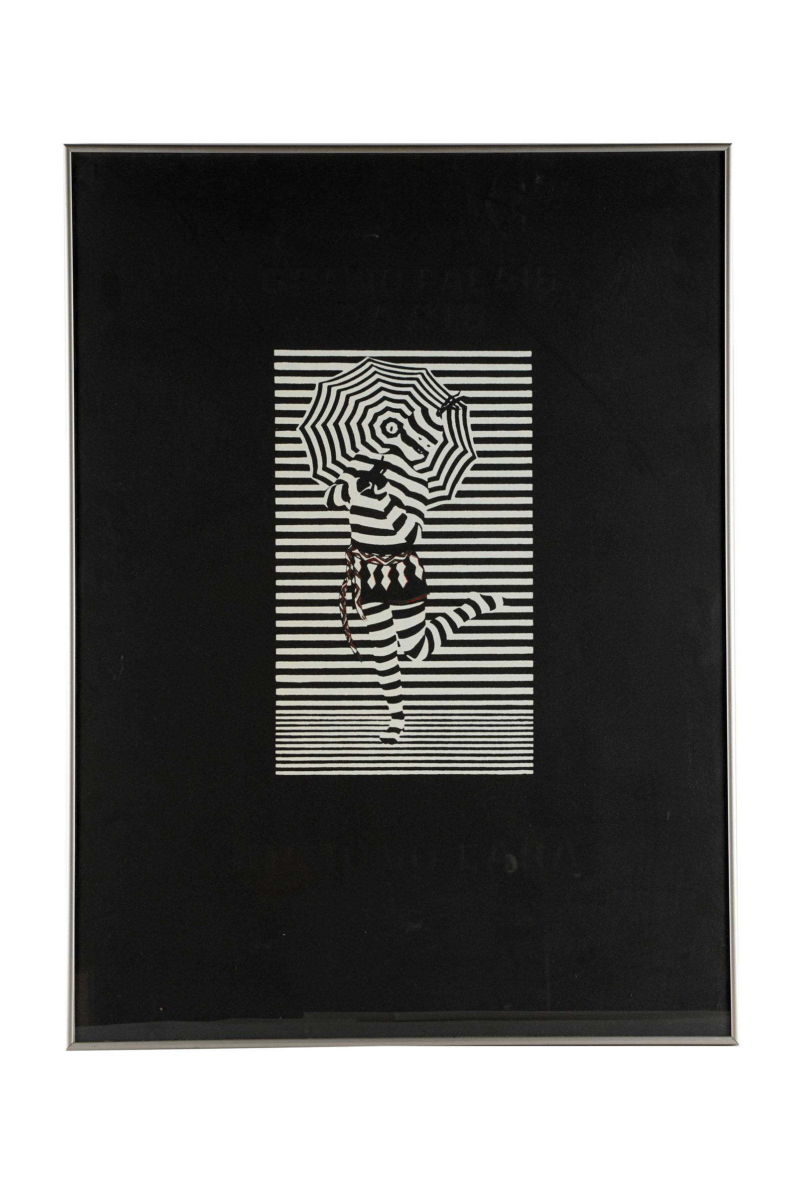 ARMOND LARA (BORN 1939): "GRAND PALAIS, PARIS": offset print; signed in pencil lower right of image; central image: 14 1/4 x 8 3/4 inches; 30 x 22 1/4 inches frame