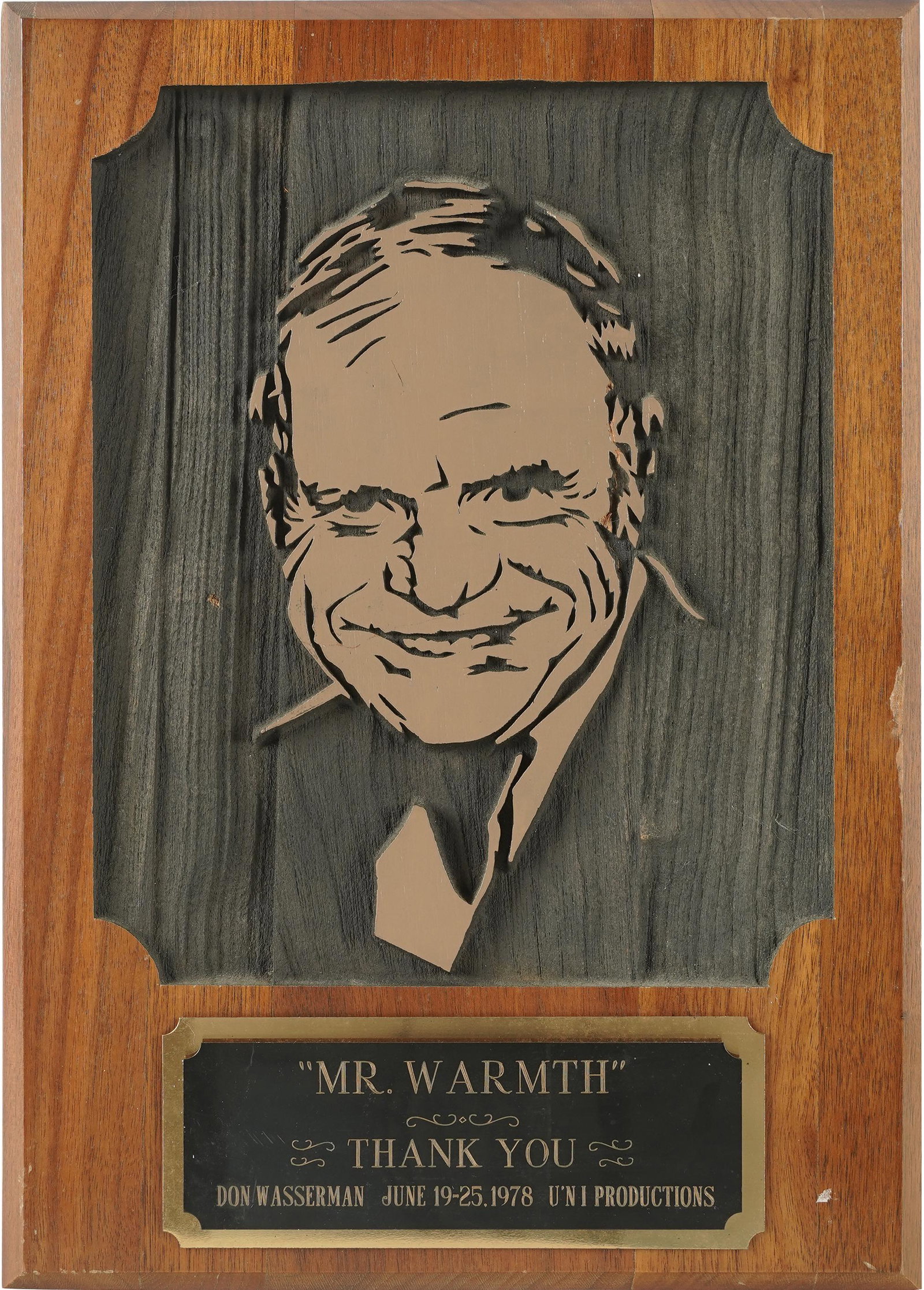 DON RICKLES 'MR. WARMTH' THANK YOU PRESENTATION PLAQUE (1 of 7)