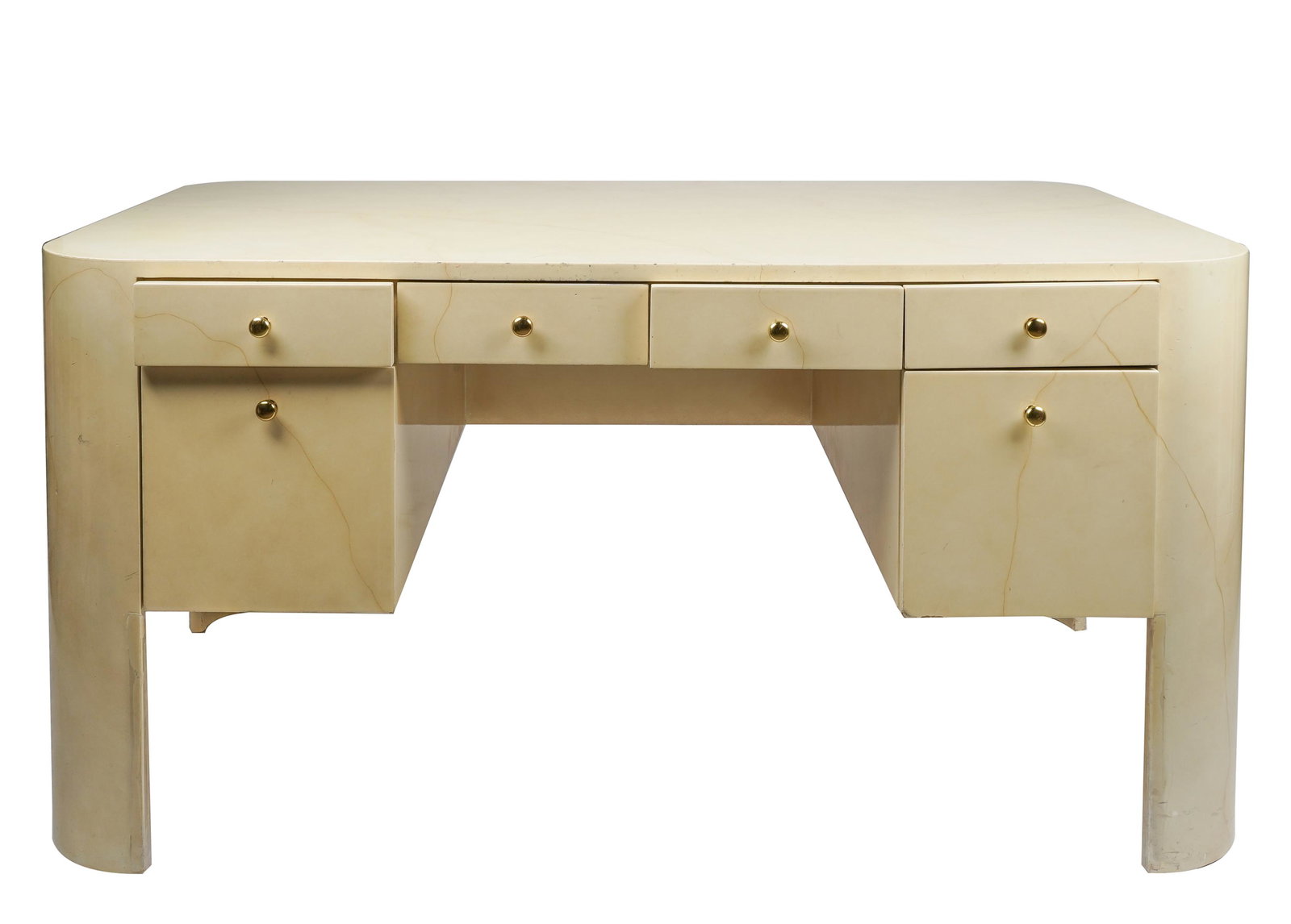 BARBARA RICKLES LACQUERED PARCHMENT DESK (1 of 9)