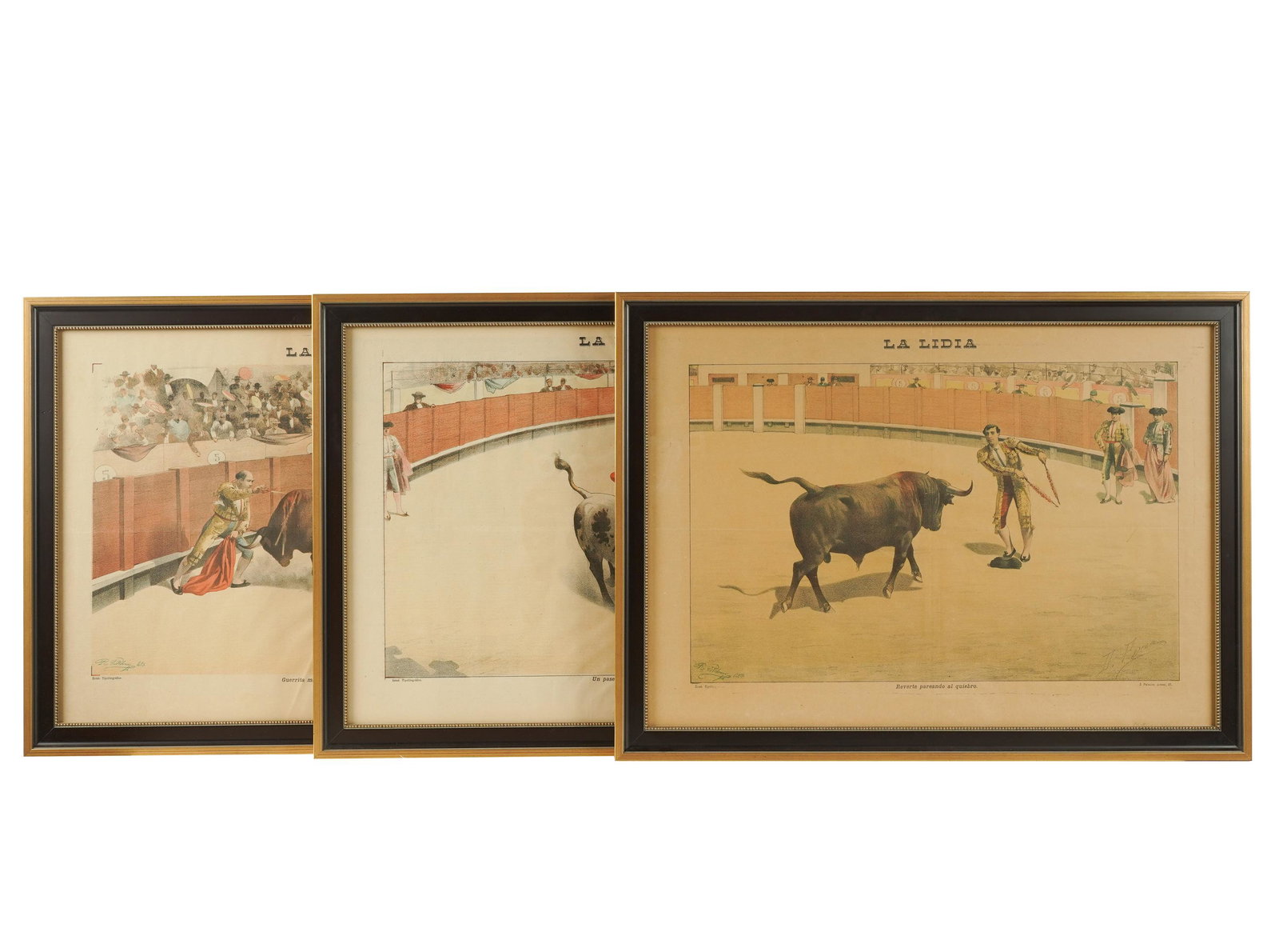 DON RICKLES THREE 'LA LIDIA' BULLFIGHT ENGRAVINGS (1 of 6)
