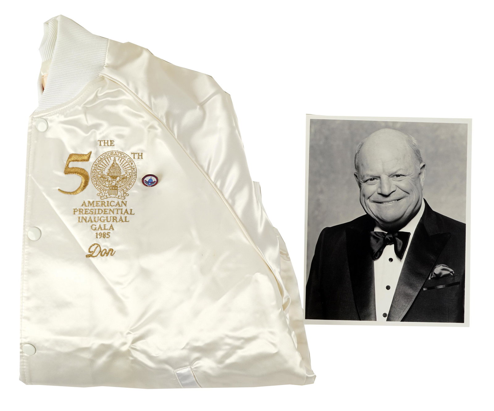 DON RICKLES RONALD REAGAN '85 INAUGURATION JACKET & PIN (1 of 7)