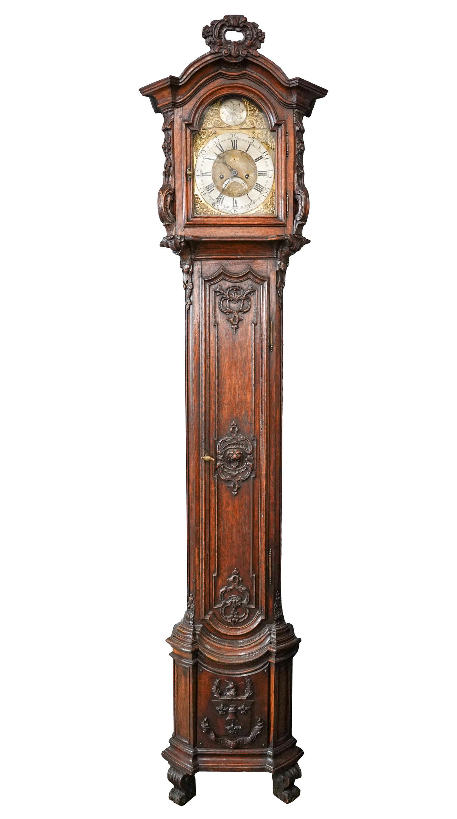 DON RICKLES FRENCH OAK TALL CASE CLOCK (1 of 9)