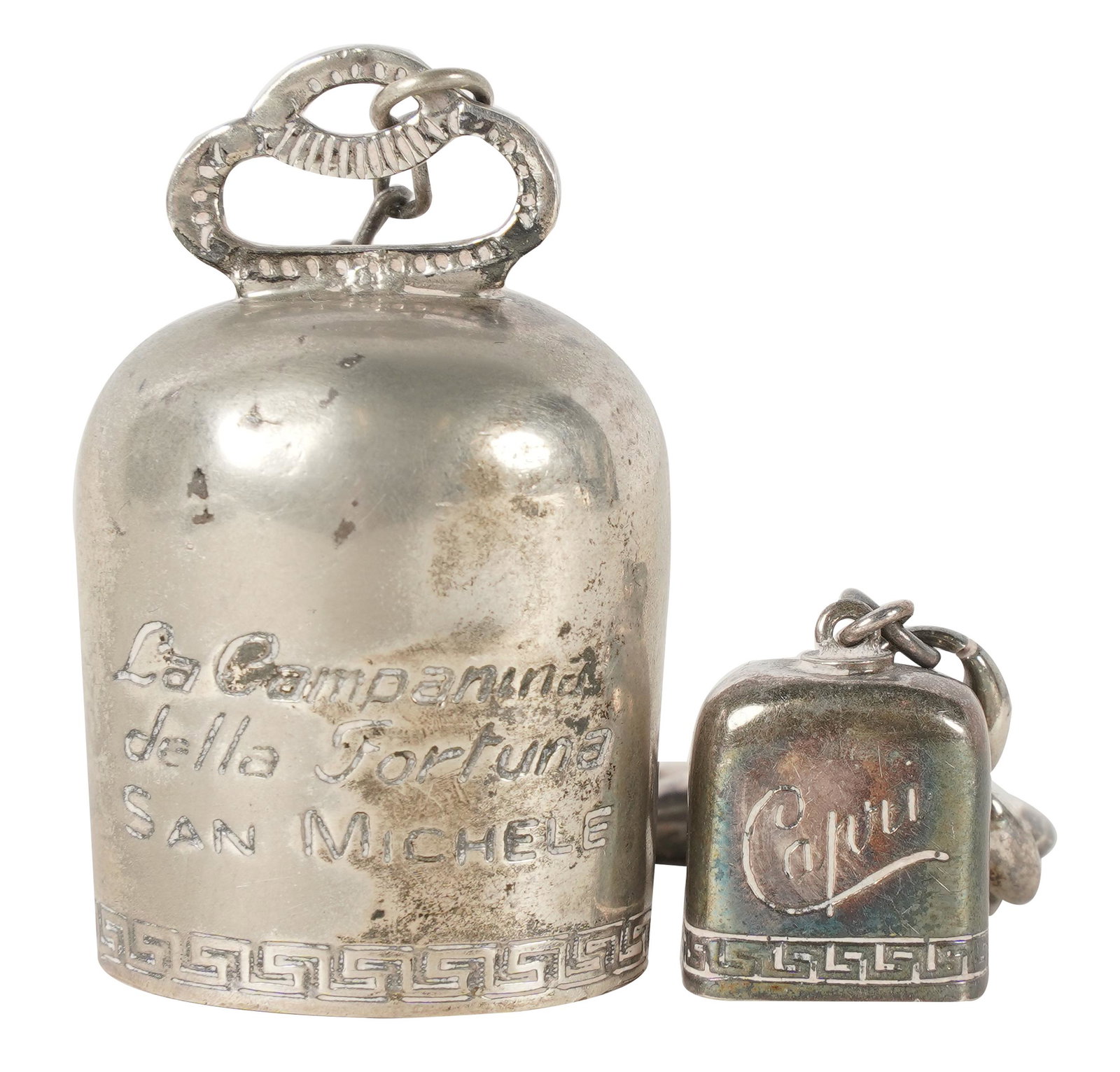 DON RICKLES TWO SILVER-PLATE CAPRI BELLS (1 of 5)