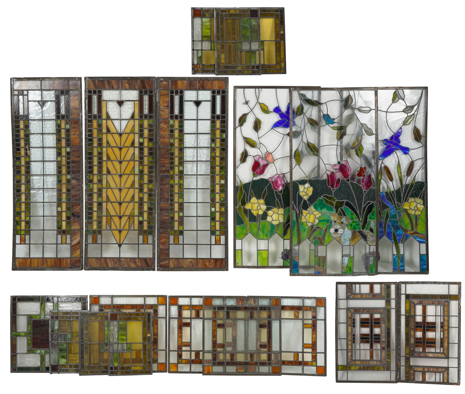 19 STAINED GLASS WINDOW PANELS (1 of 14)