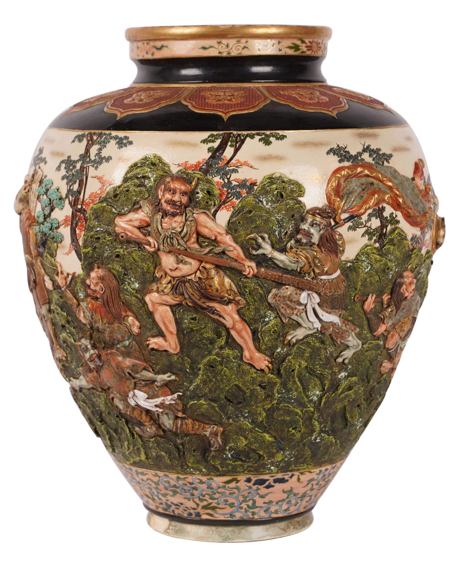 JAPANESE SATSUMA PORCELAIN VASE (1 of 11)