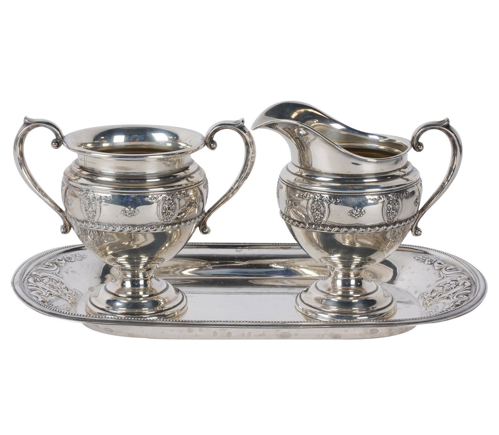 WALLACE STERLING PARTIAL TEA SERVICE (1 of 10)
