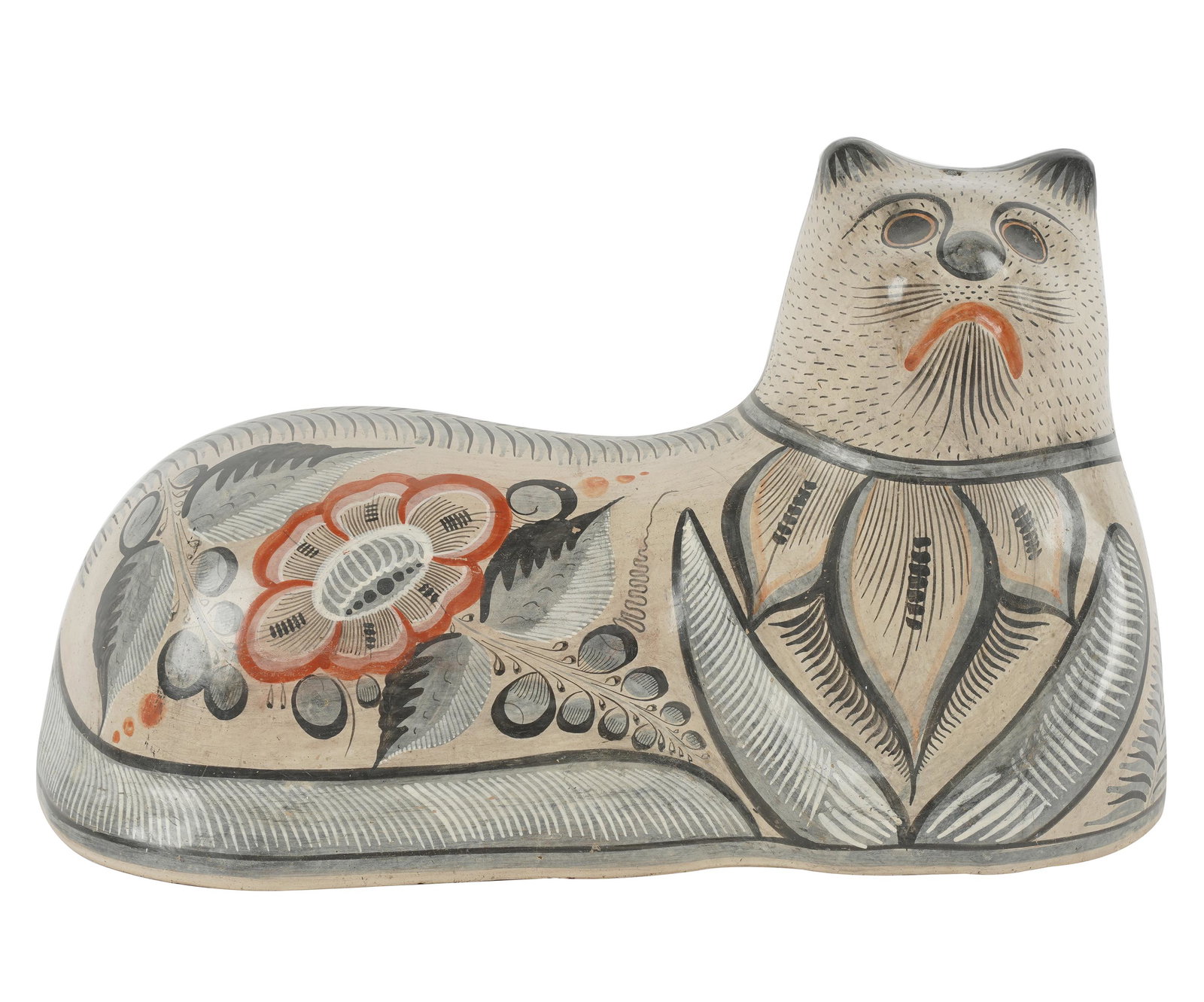 MEXICAN POTTERY CAT FIGURE (1 of 10)