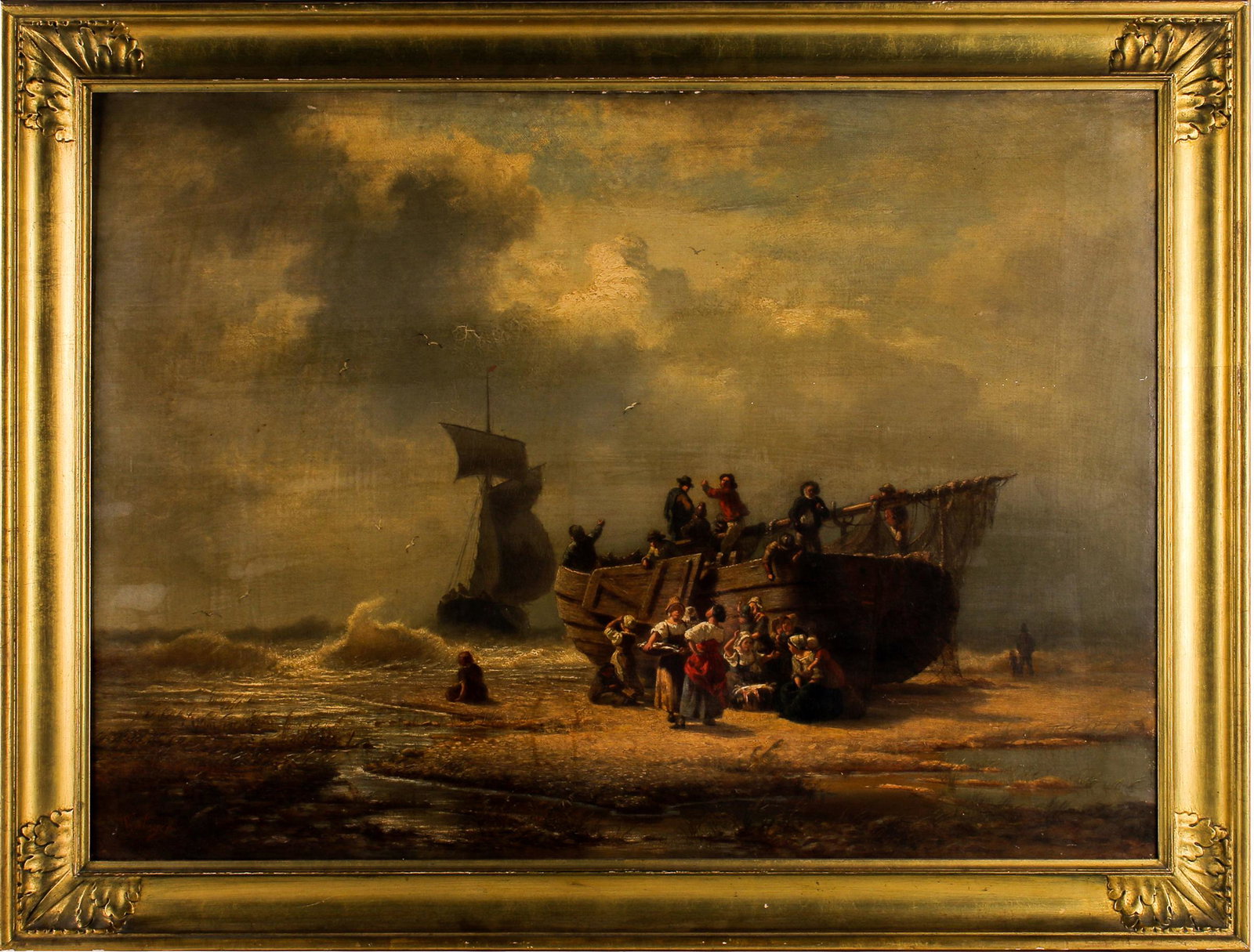 W MEYER (19TH / 20TH CENTURY): FISHING BOAT RETURNING (1 of 7)