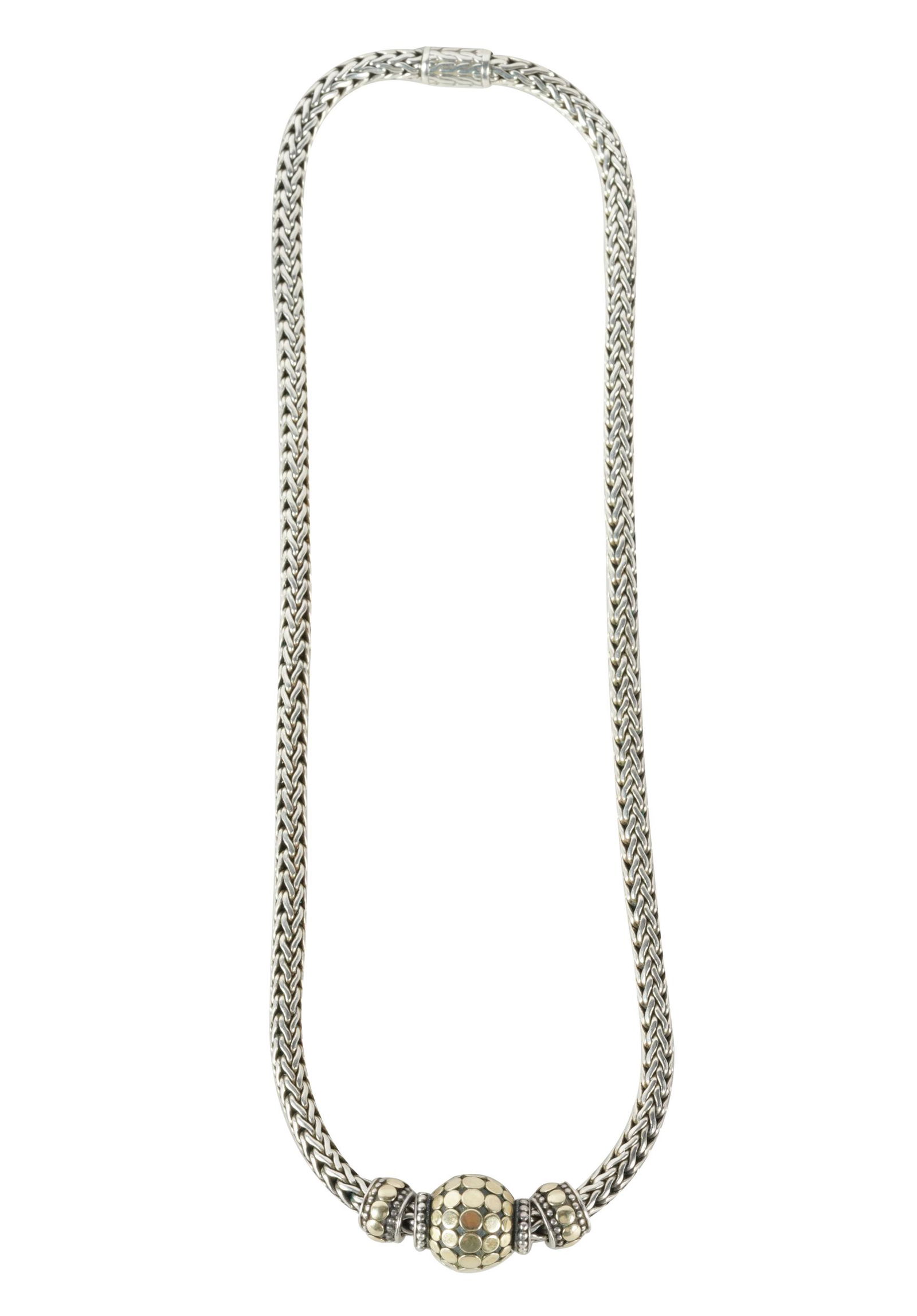 JOHN HARDY STERLING & 18 KARAT YELLOW GOLD PENDANT (1 of 8)