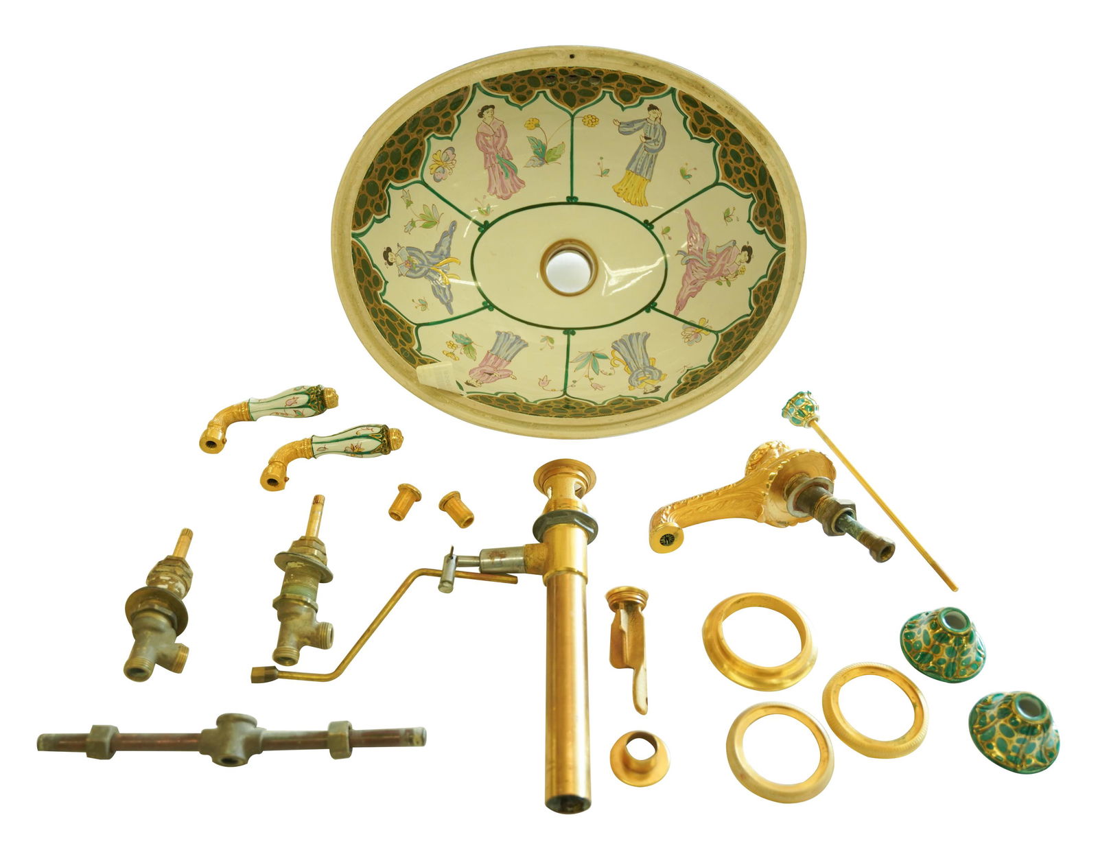 SHERLE WAGNER PORCELAIN SINK & FAUCET SET (1 of 11)