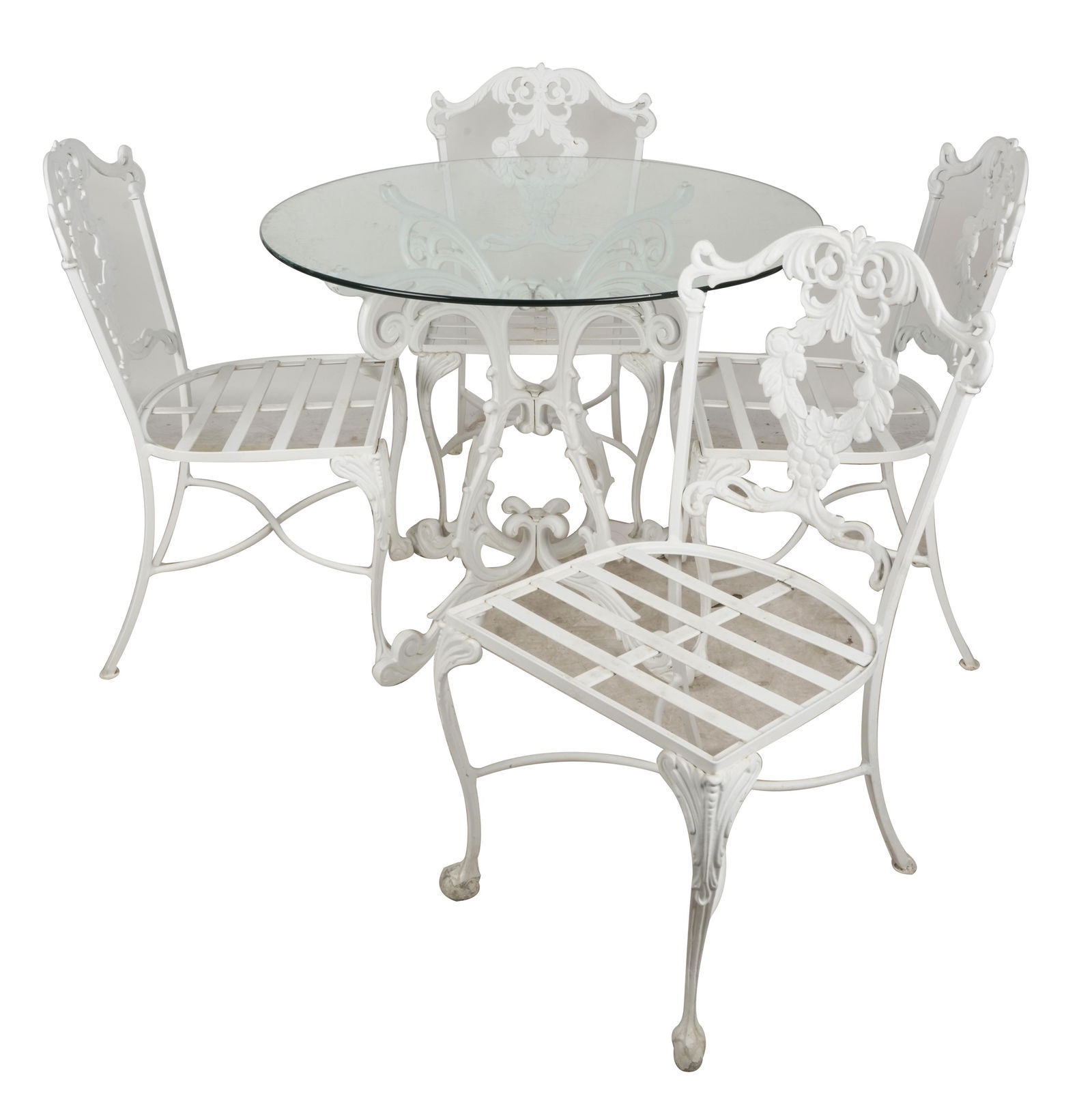 PAINTED METAL PATIO DINING SET (1 of 8)