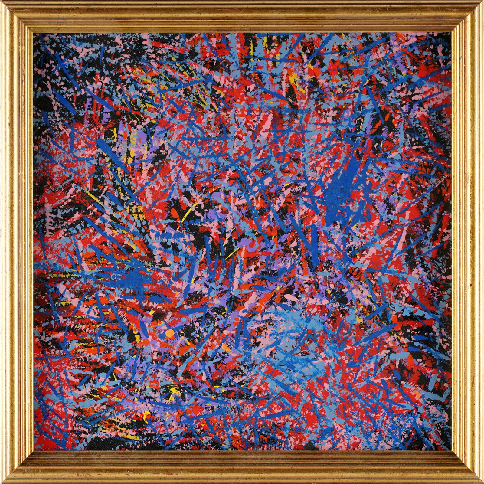 BARBARA BERETICH: "COBWEBS OF THE MIND": 1986; oil on masonite; signed, titled, and dated verso; Provenance: The Estate of Barbara Beretich, Artist and Collector of Art, Claremont, CA; 12 inches square;