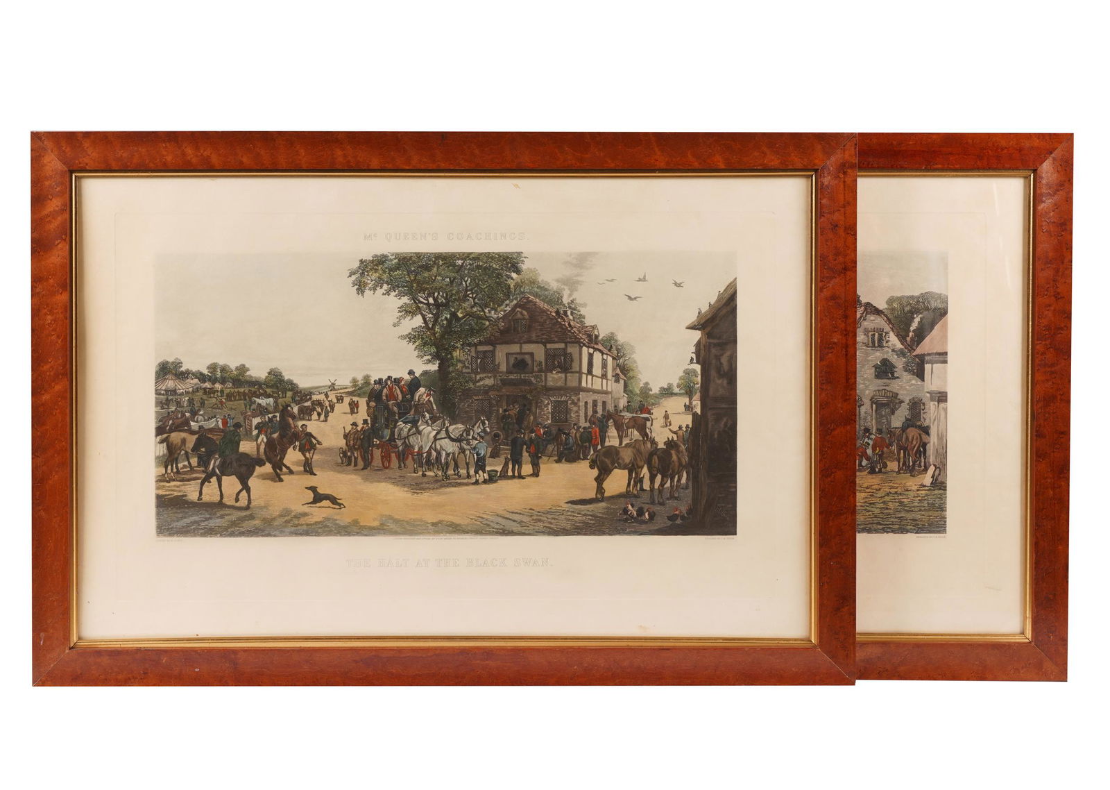 TWO ENGLISH ENGRAVINGS: "MCQUEENS COACHINGS" (1 of 10)