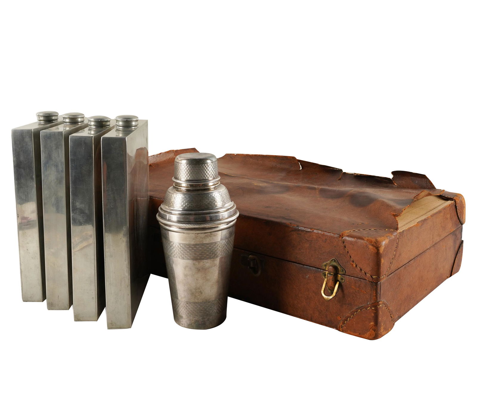 ENGLISH CASED SILVERPLATE COCKTAIL SET (1 of 11)