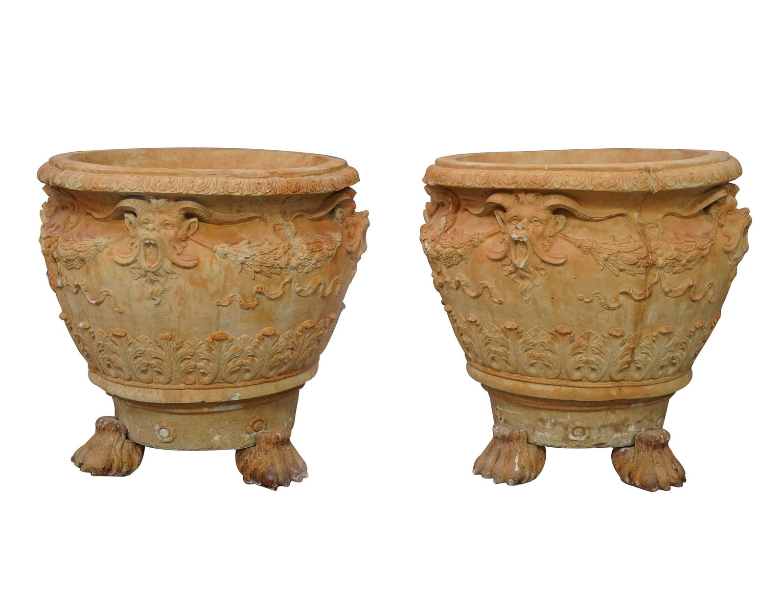 PAIR OF TERRACOTTA PLANTERS (1 of 10)