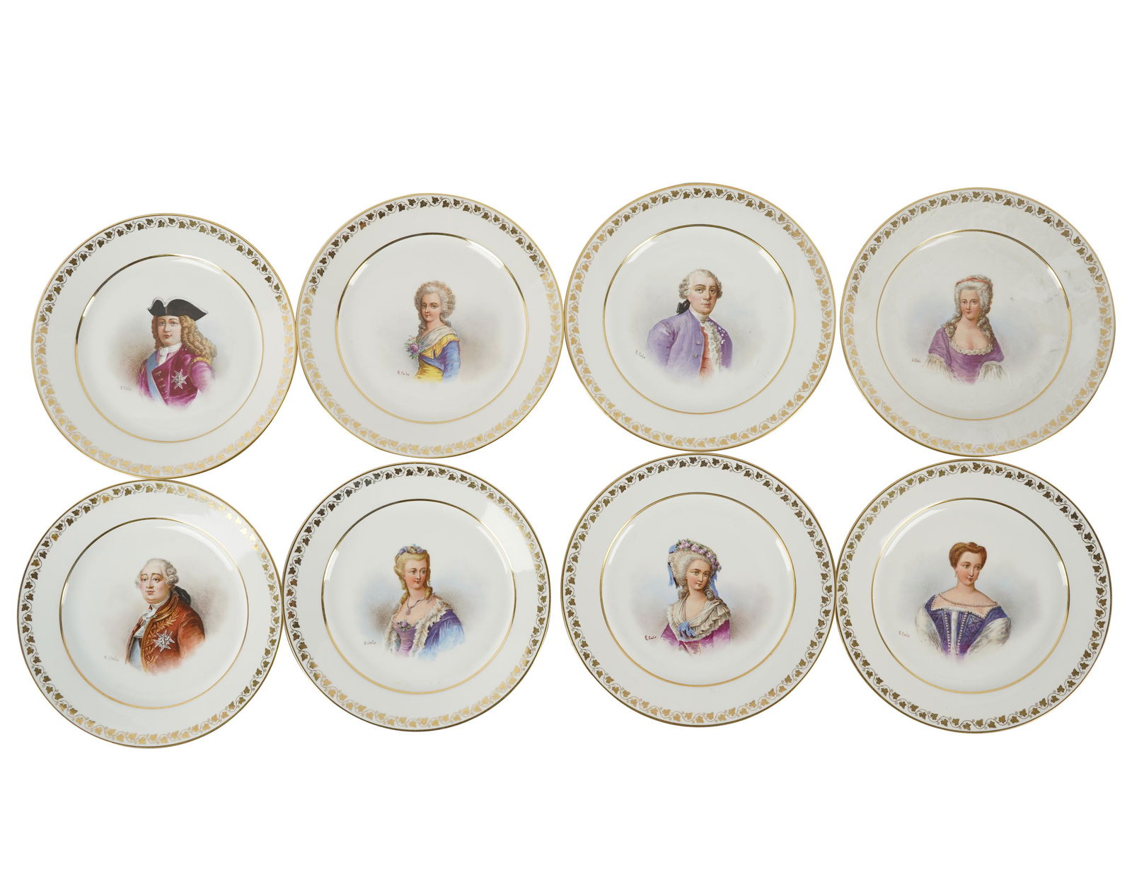 EIGHT SEVRES PORCELAIN PORTRAIT PLATES (1 of 10)