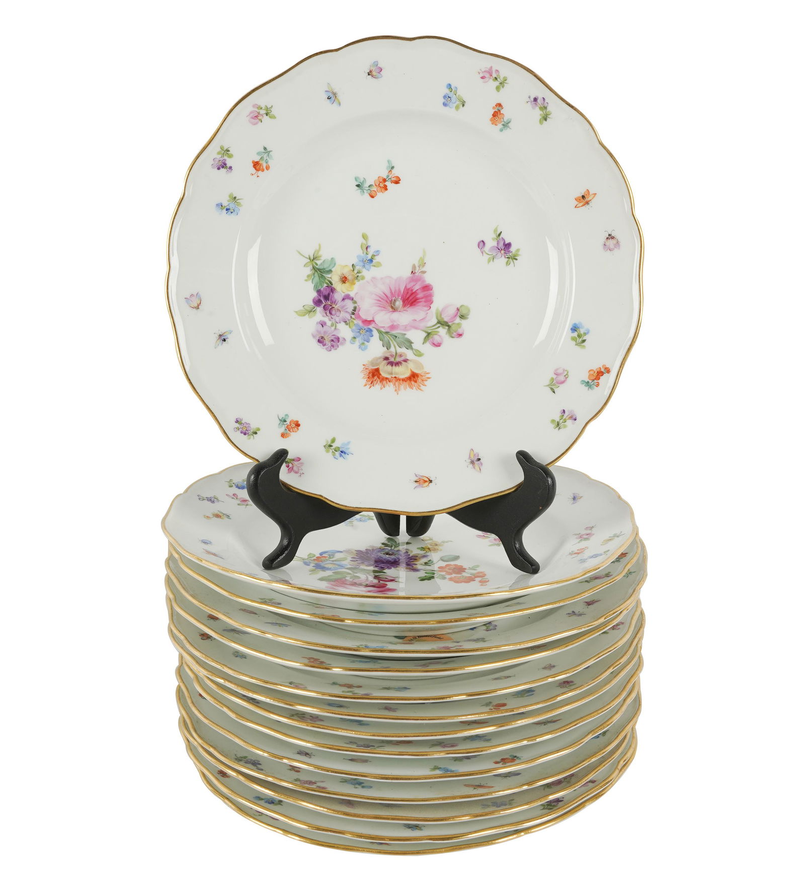 FOURTEEN MEISSEN PORCELAIN PLATES (1 of 6)