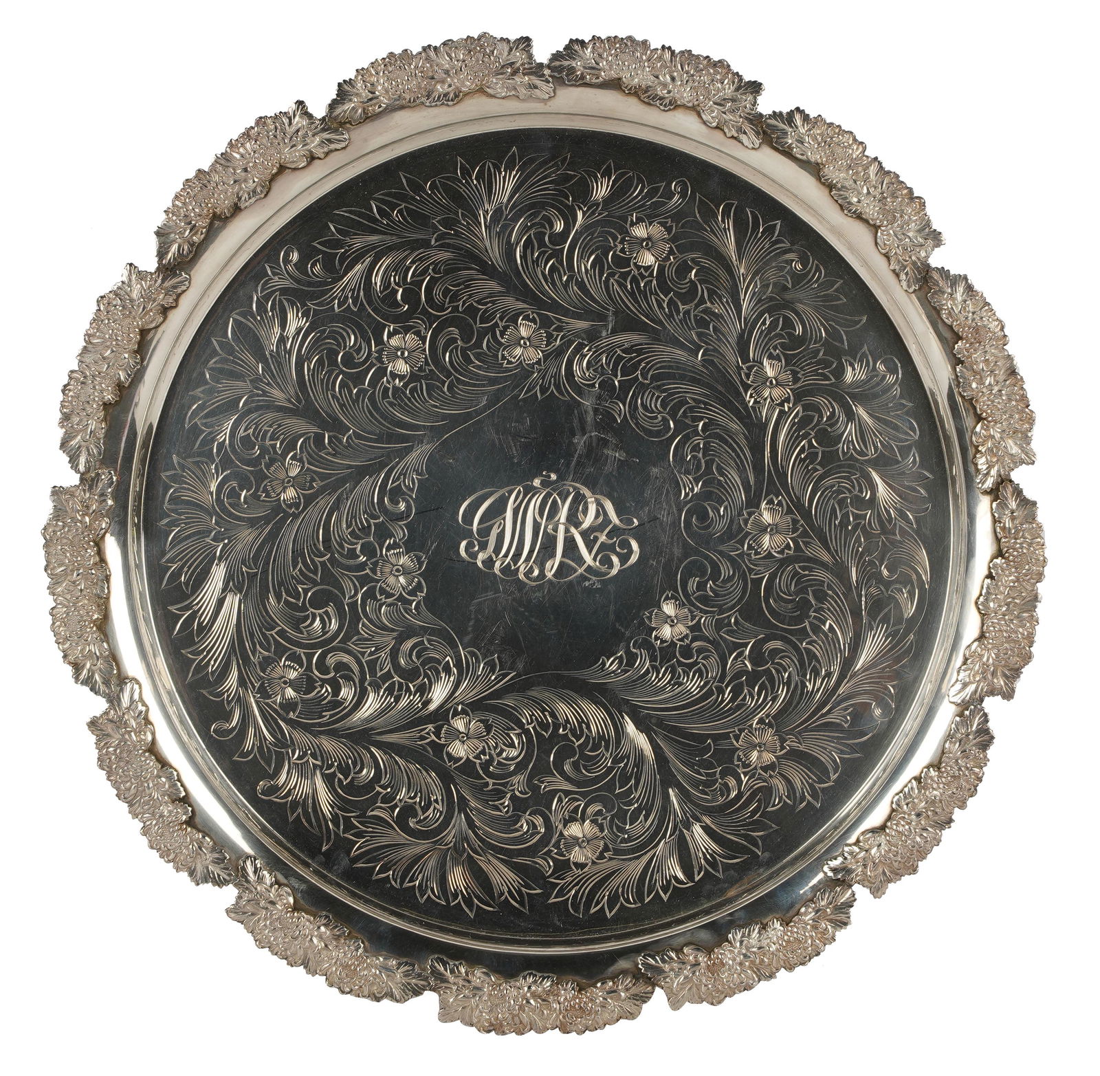 WALLACE STERLING FOOTED TRAY (1 of 9)