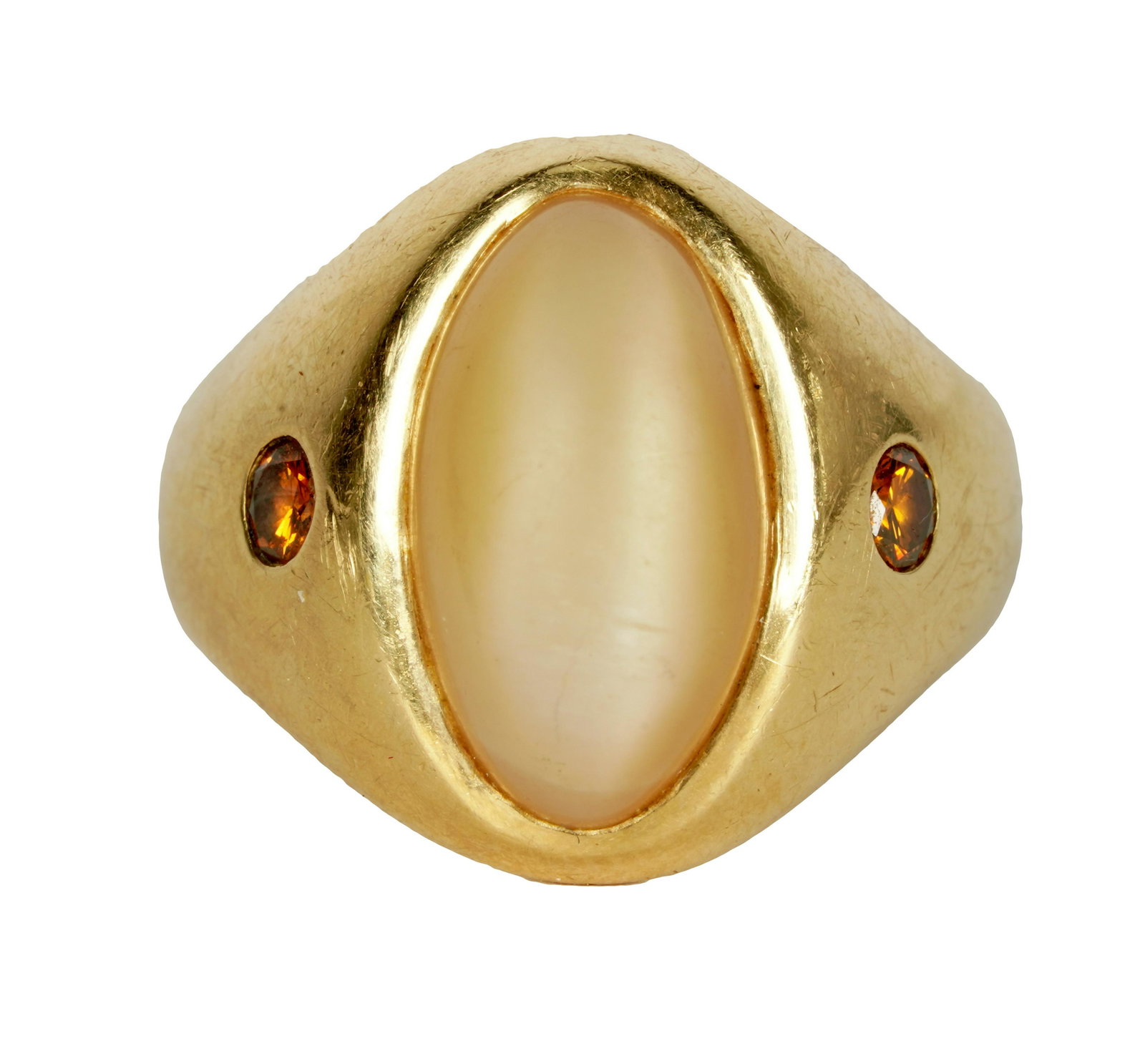 14 KARAT YELLOW GOLD, DIAMOND, & TIGER'S EYE RING (1 of 5)