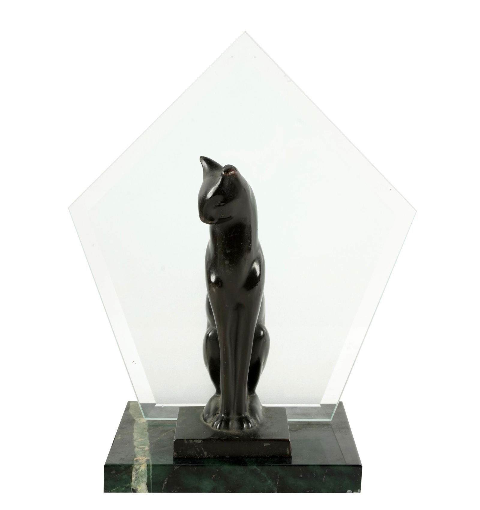 ART DECO BRONZE CAT FIGURE (1 of 8)