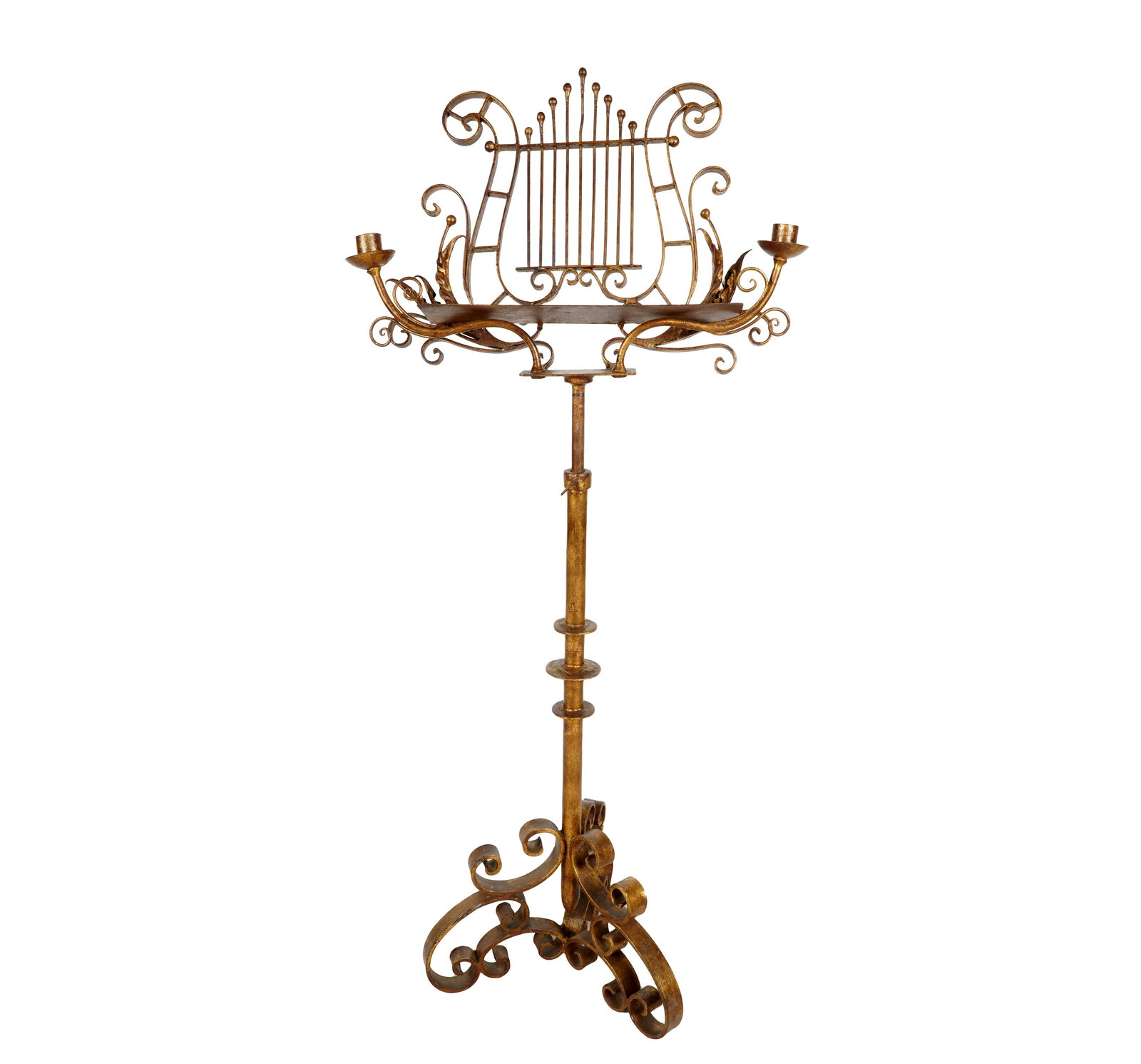 PAINTED IRON AND TOLE MUSIC STAND (1 of 8)