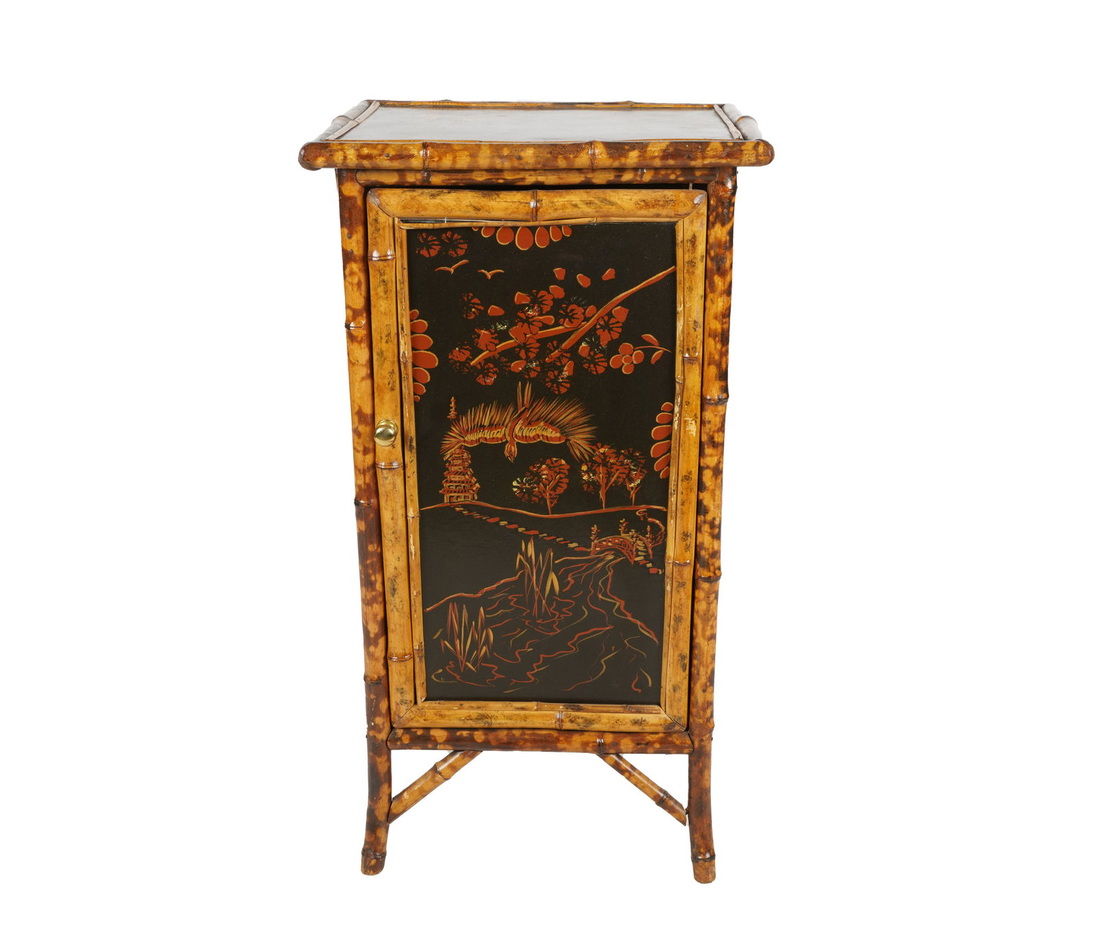 FRENCH BAMBOO & LACQUER CABINET (1 of 6)