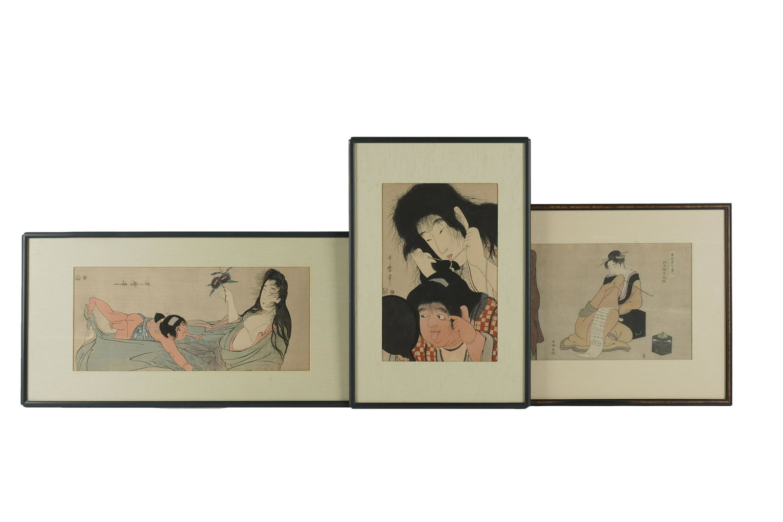 THREE JAPANESE WOODBLOCK PRINTS (1 of 6)