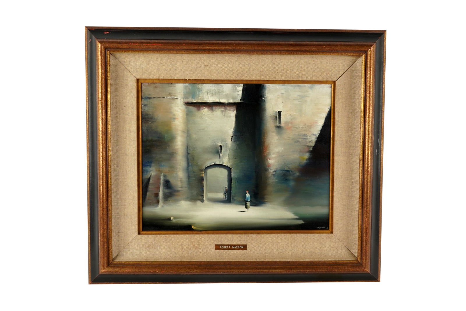 ROBERT WATSON (1923 - 2004): FIGURE BEFORE A DOORWAY (1 of 9)