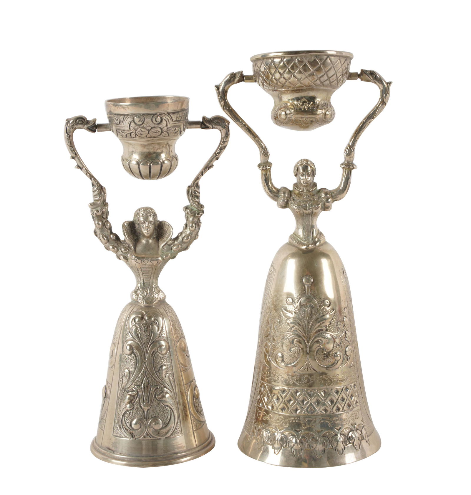 PAIR OF GERMAN SILVER WAGER CUPS (1 of 16)