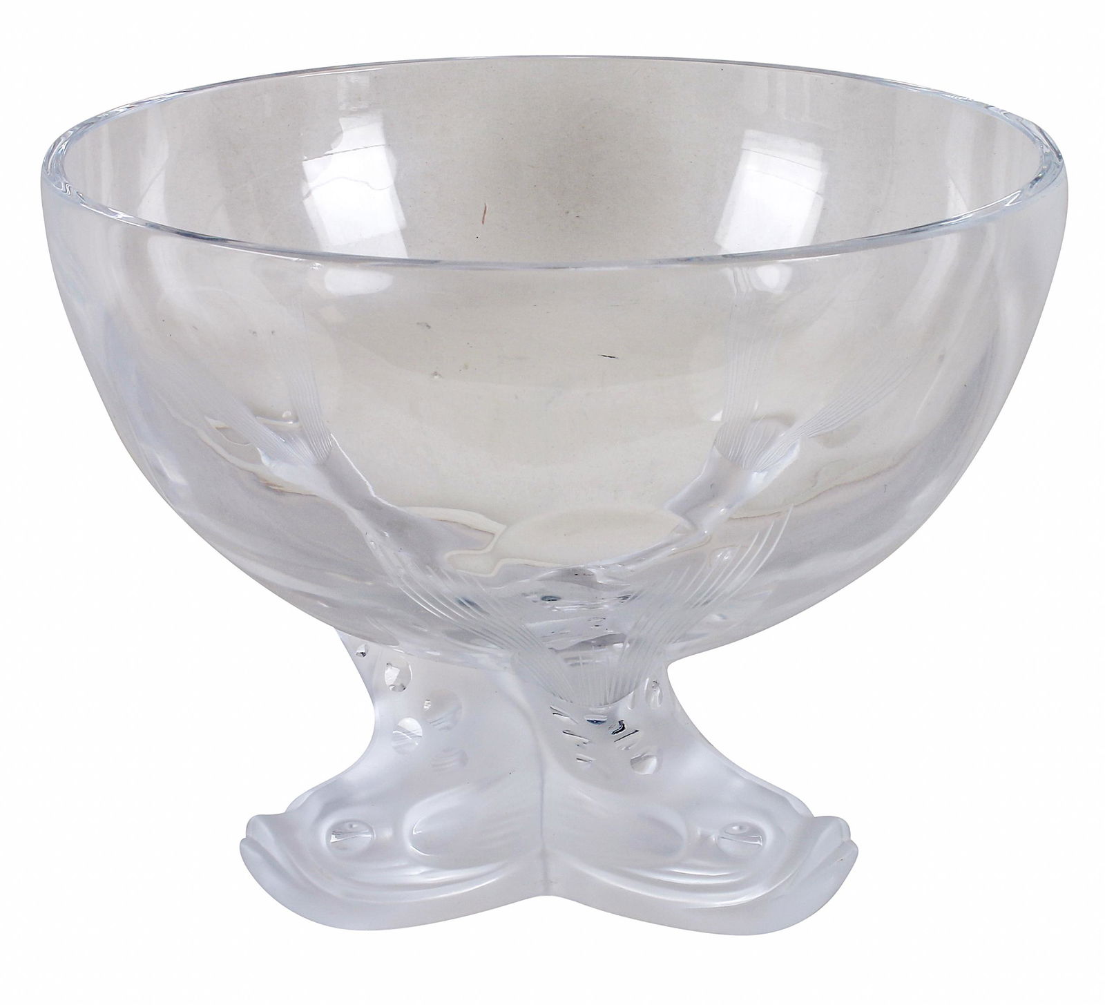 LALIQUE MOLDED GLASS CAVIAR BOWL (1 of 8)