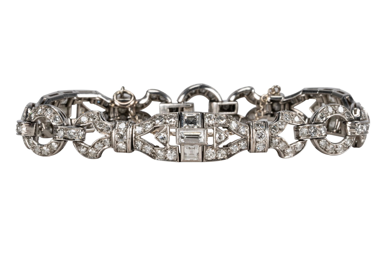BAILEY BANKS & BIDDLE ART DECO PLATINUM & DIAMOND BRACELET (1 of 5)