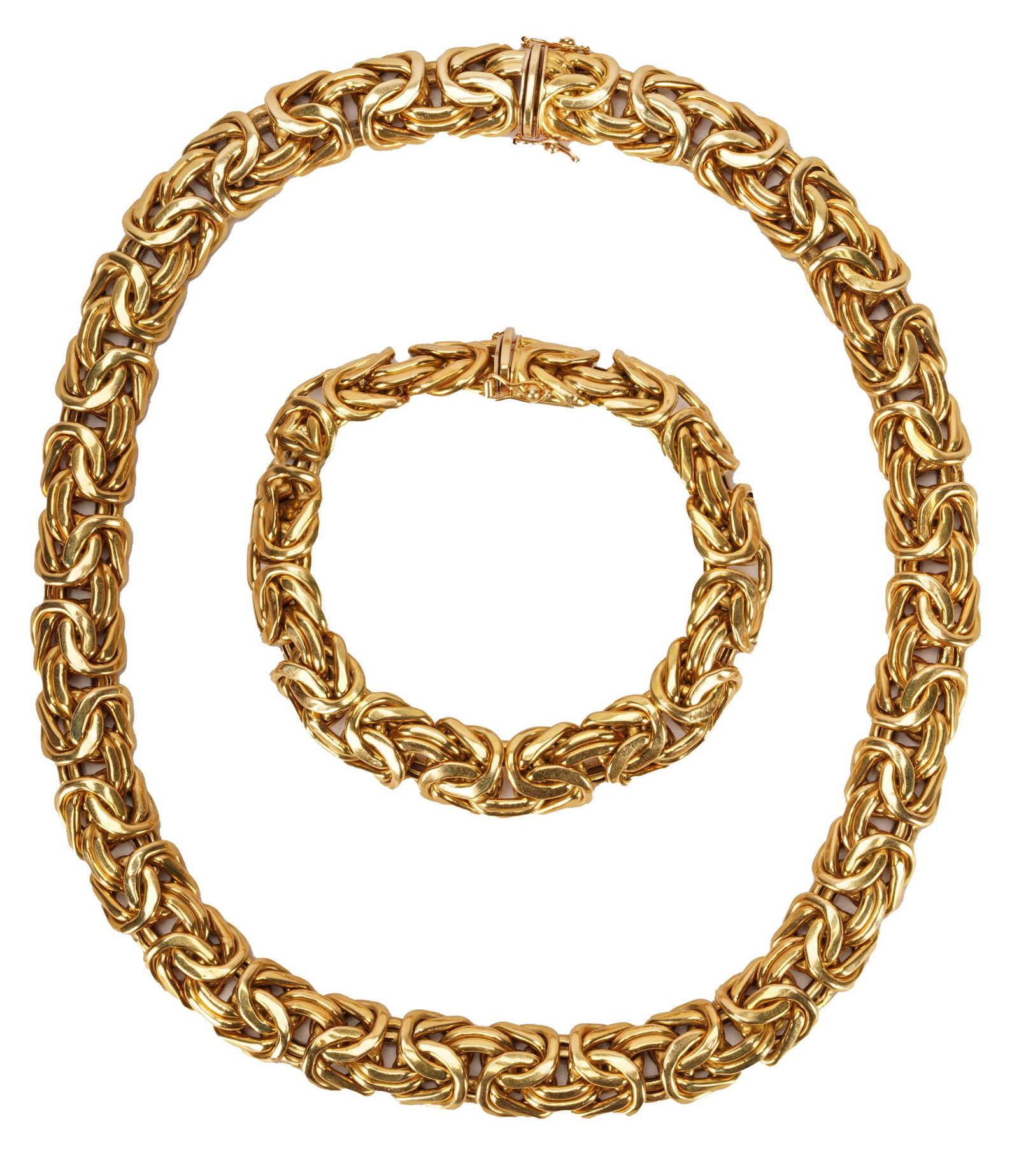18 KARAT YELLOW GOLD NECKLACE & BRACELET (1 of 12)