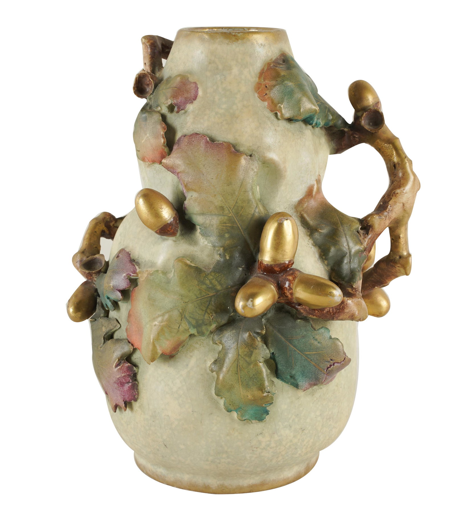 AMPHORA POTTERY VASE: impressed crown mark, faintly impressed "Austria" and illegible mark (presumably "Amphora"), impressed numbers "58" and "96[illegible]; Provenance: The Estate of James and Lois Garner; Proceeds will b