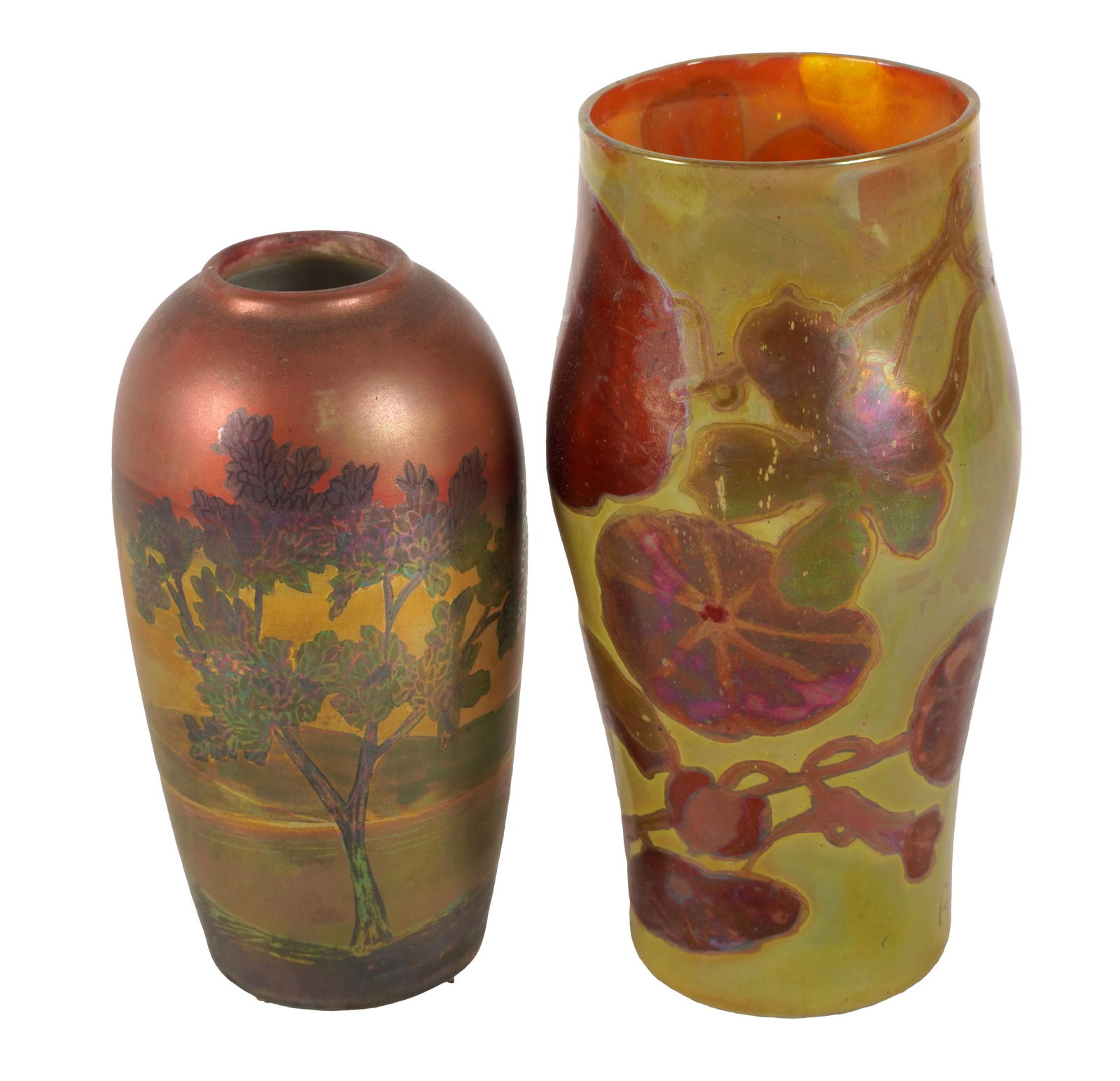 TWO ART NOUVEAU VASES (1 of 5)