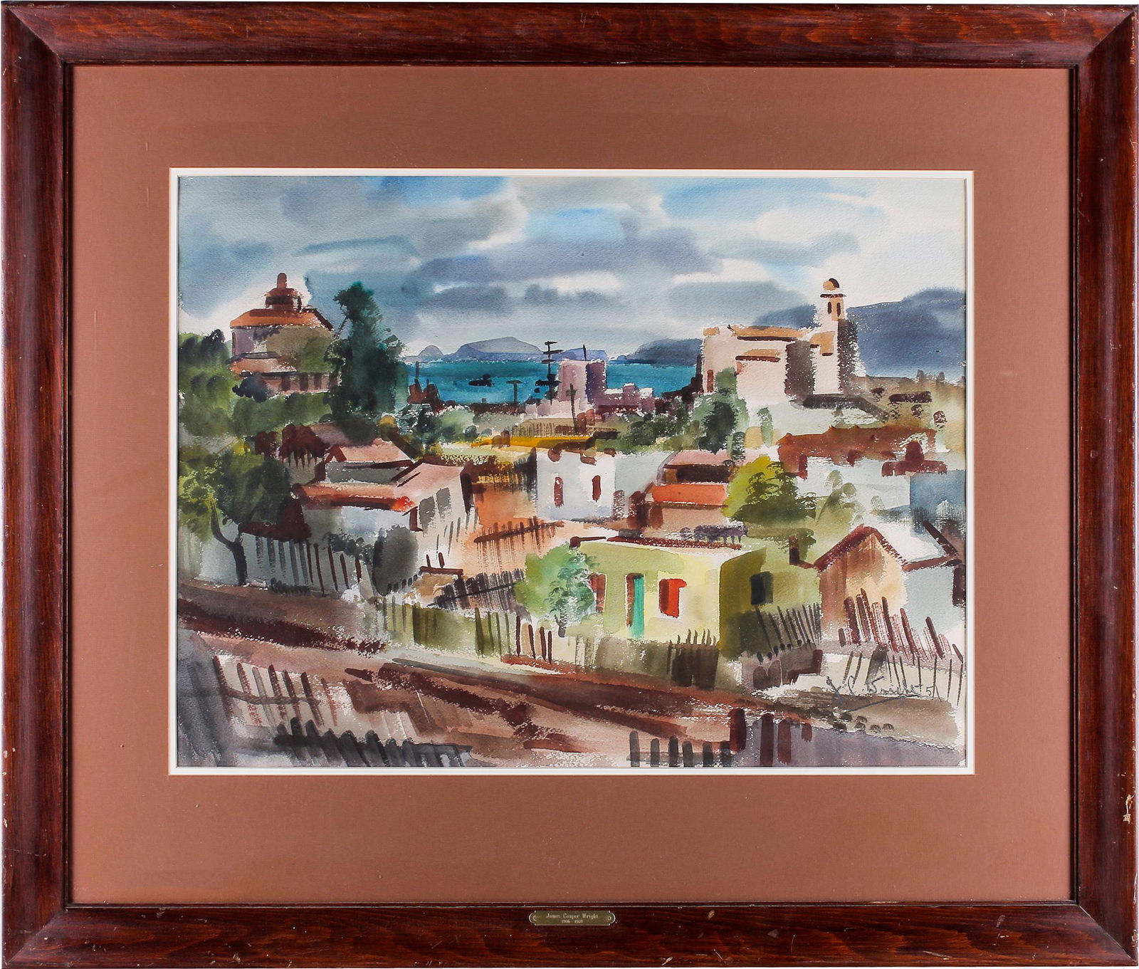 JAMES COUPER WRIGHT (1906 - 1969): COASTAL VILLAGE (1 of 8)