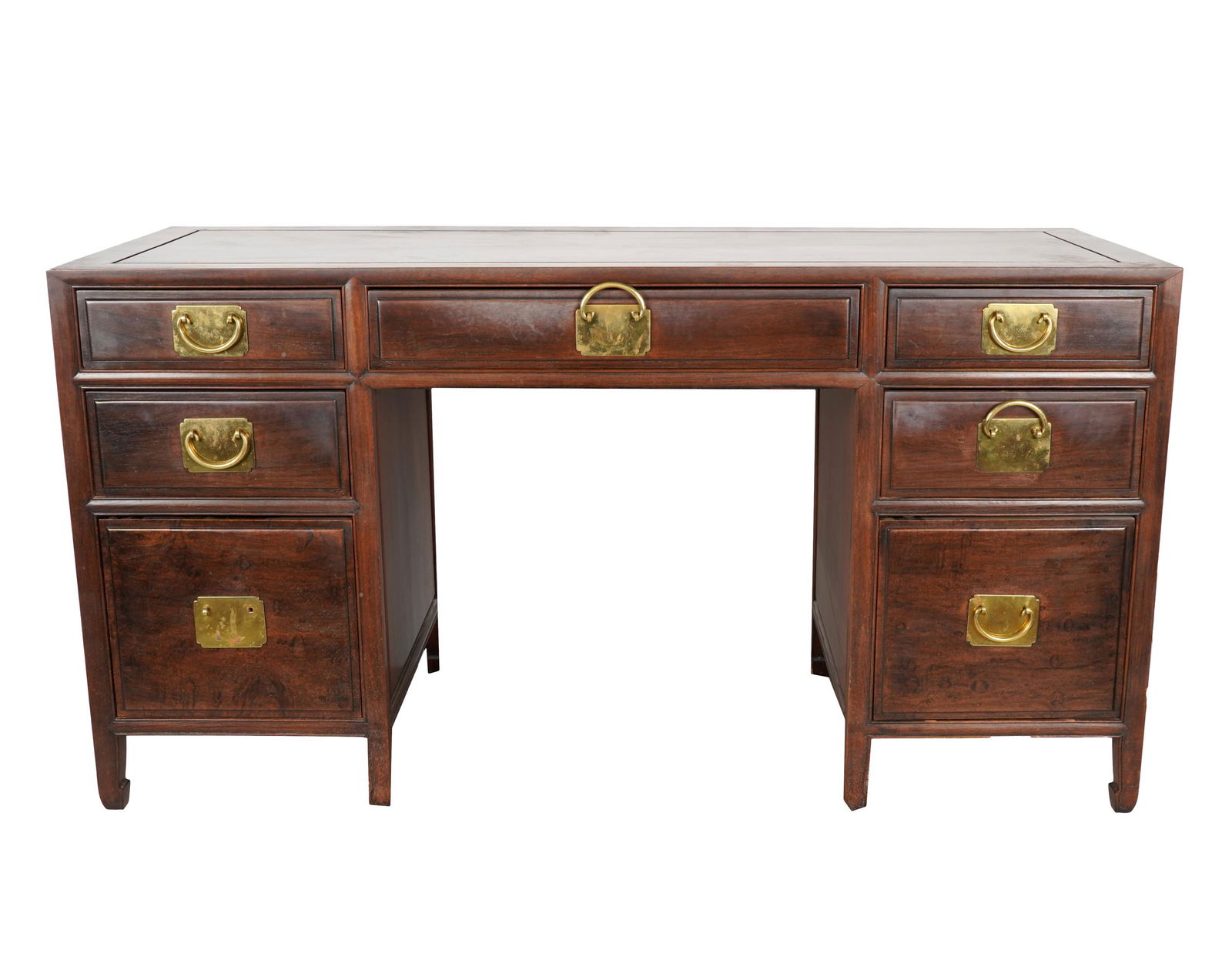 CHINESE-STYLE PEDESTAL DESK (1 of 9)