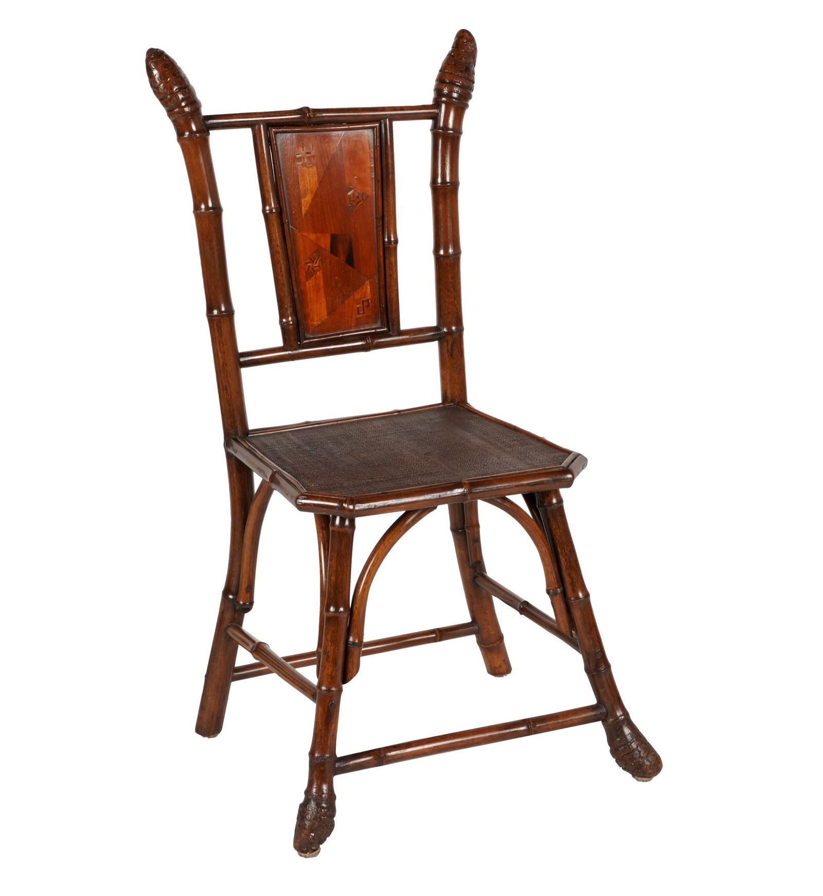 FRENCH AESTHETIC MOVEMENT BAMBOO SIDE CHAIR (1 of 7)