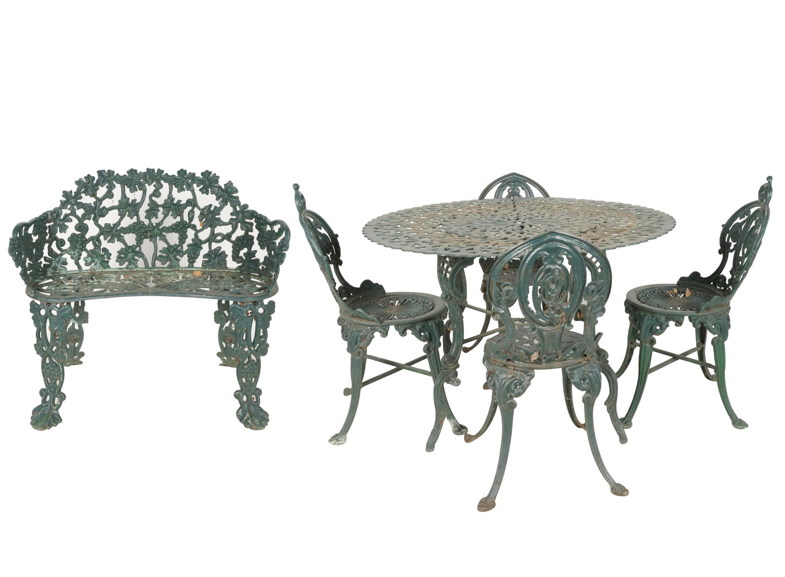 PAINTED IRON  PATIO SET (1 of 12)