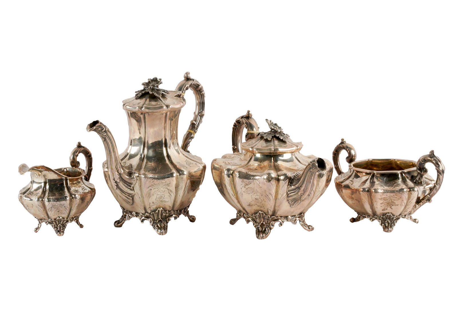 VICTORIAN STERLING TEA SET (1 of 12)
