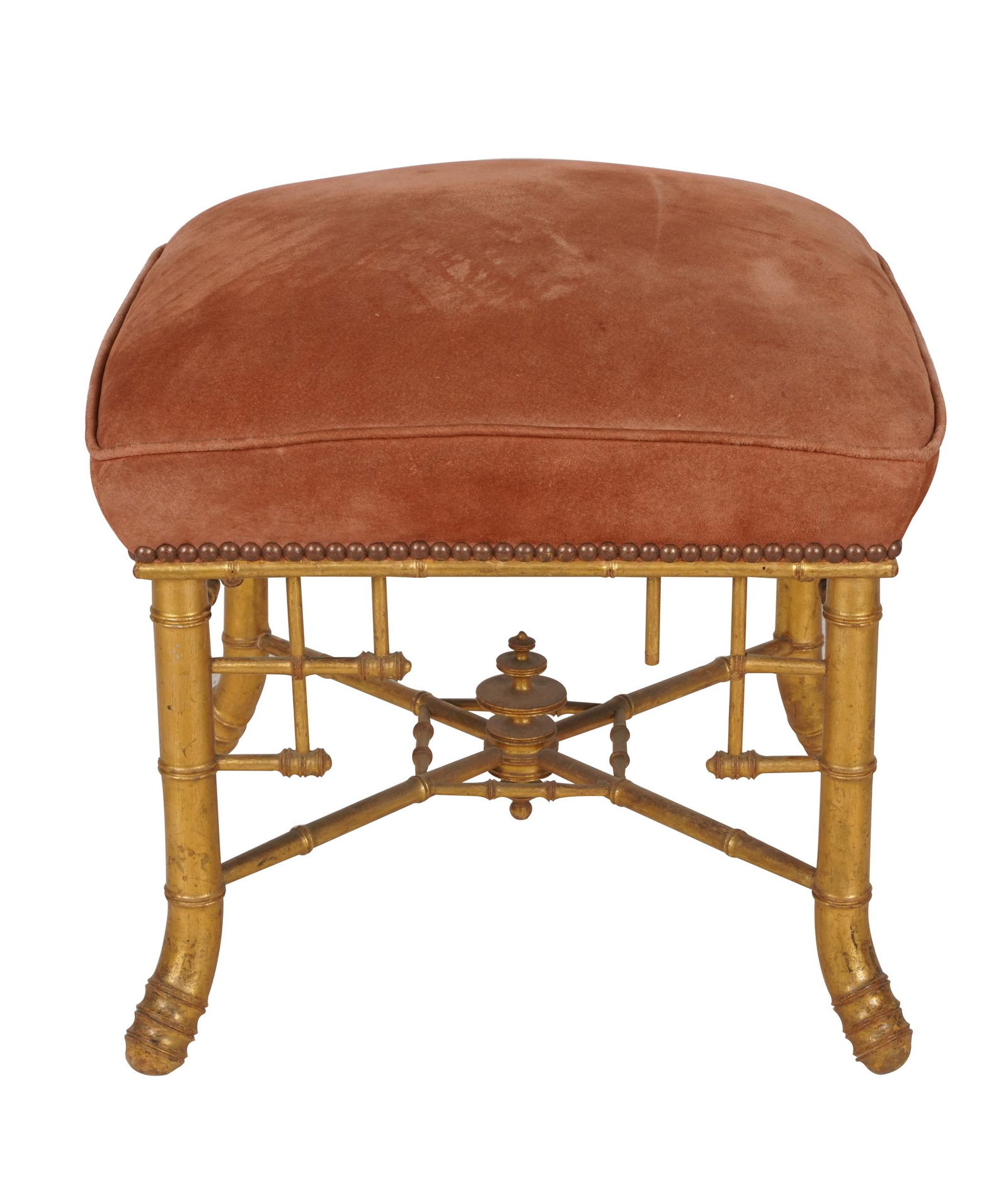 AESTHETIC MOVEMENT GILT BAMBOO STOOL (1 of 6)