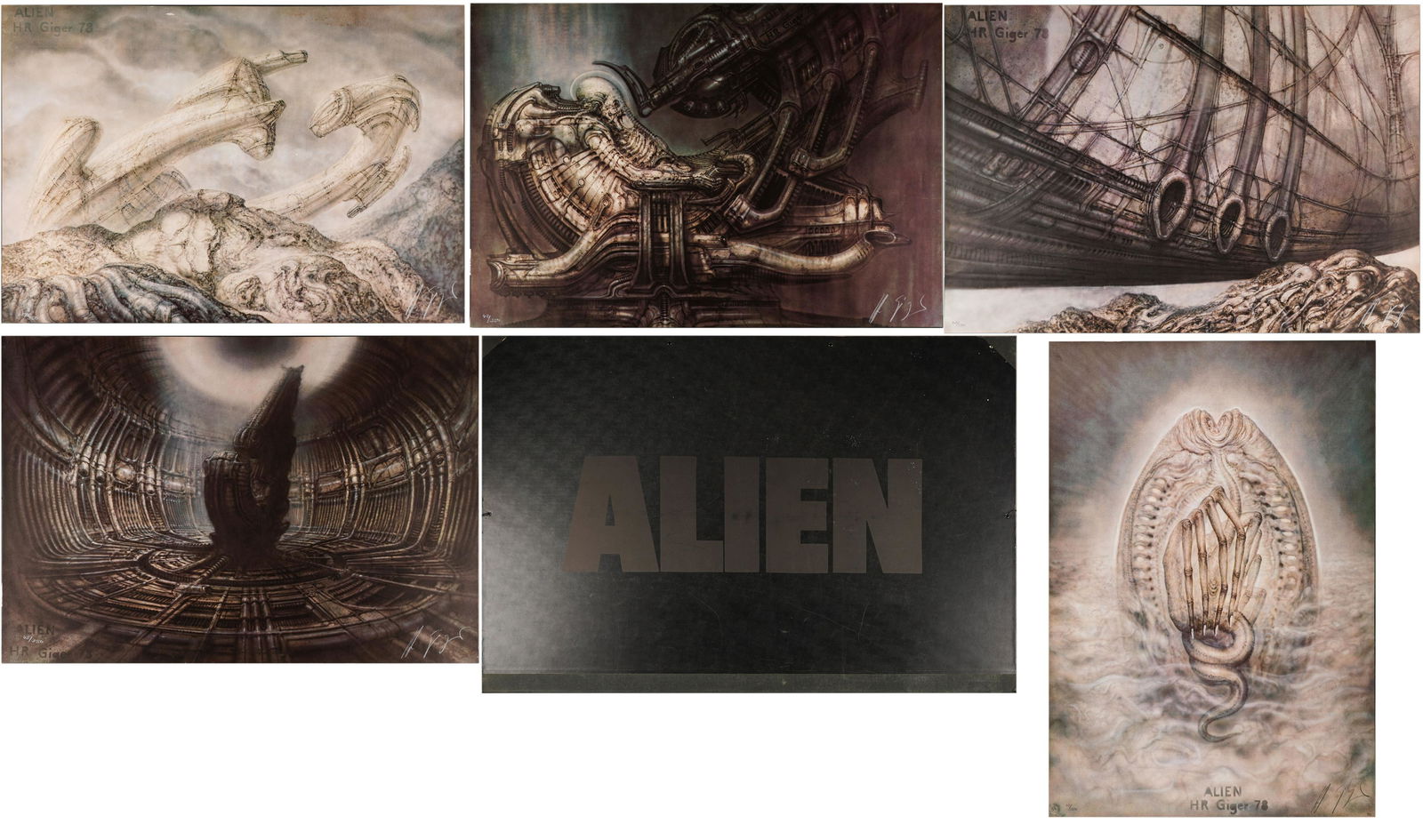 H.R. GIGER (1940-2014): FIVE WORKS "ALIEN" (1 of 20)
