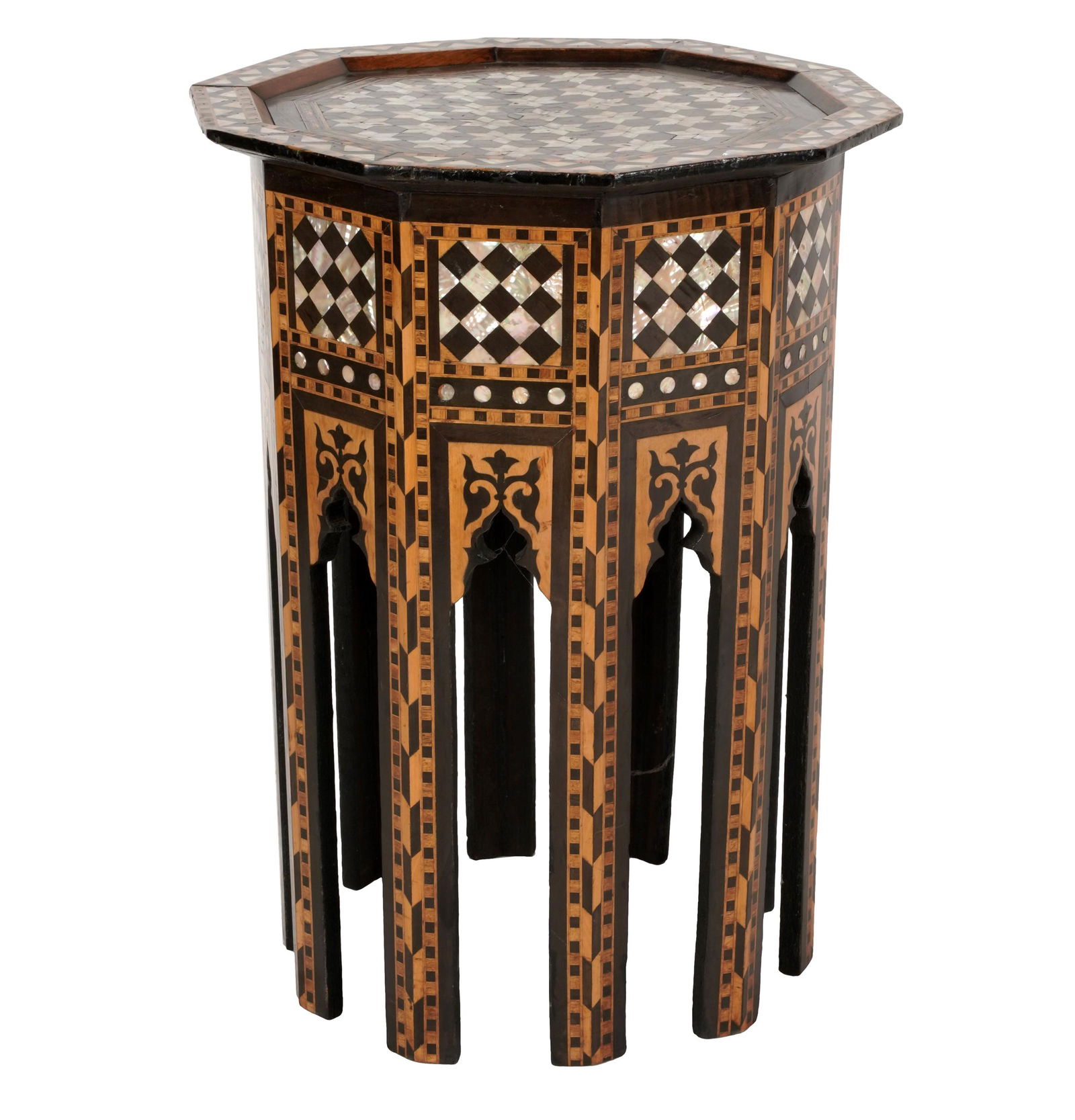 LEVANTINE INLAID WOOD TABORET (1 of 6)