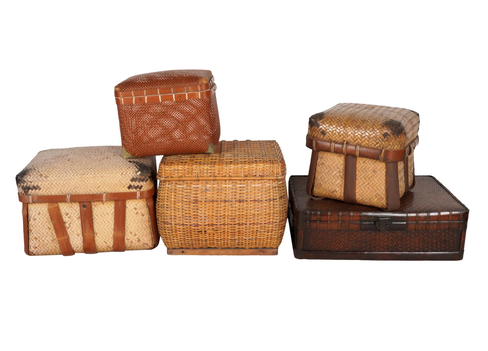 GROUP OF JAPANESE STYLE BASKETS (1 of 8)