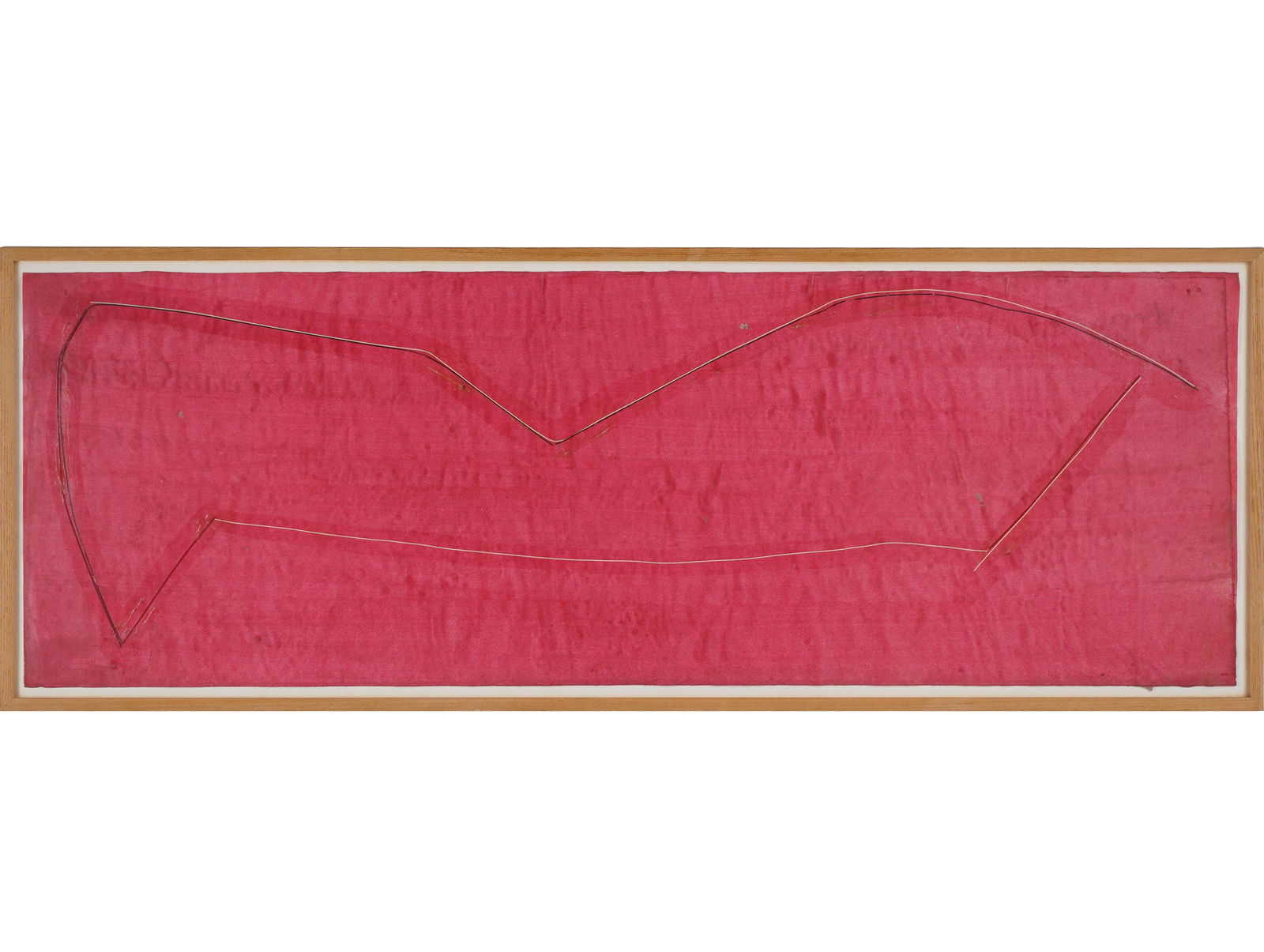 STEPHEN MUELLER (1947 - 2011): COLLAGE: string and paper; unsigned; printed label to verso "Stephen Mueller"; Provenance: The Estate of James and Lois Garner. Proceeds will benefit Childrenâ€™s Hospital Los Angeles and World Wildlife F