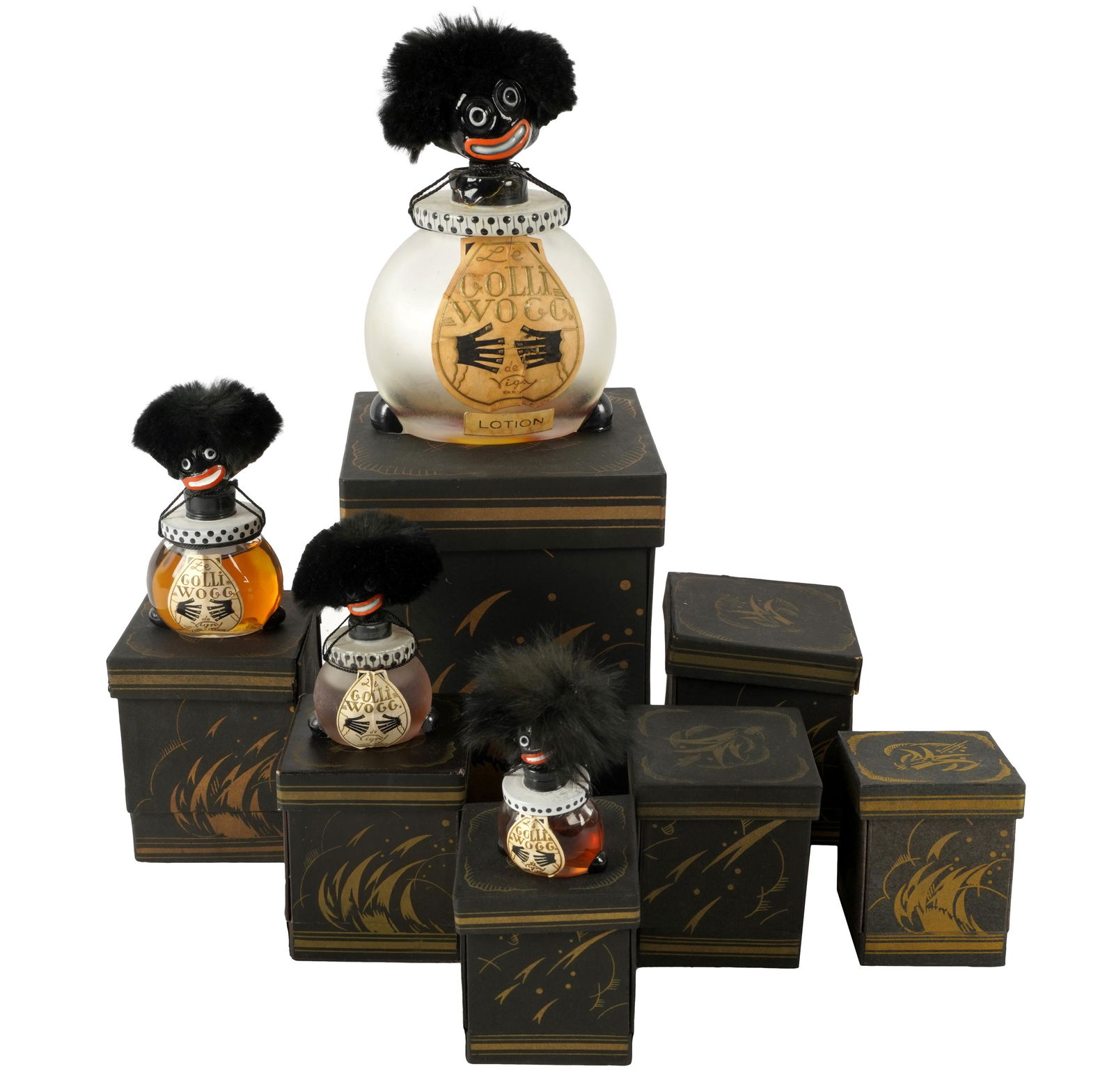 SEVEN FRENCH "GOLLIWOG" PERFUME BOTTLES (1 of 6)