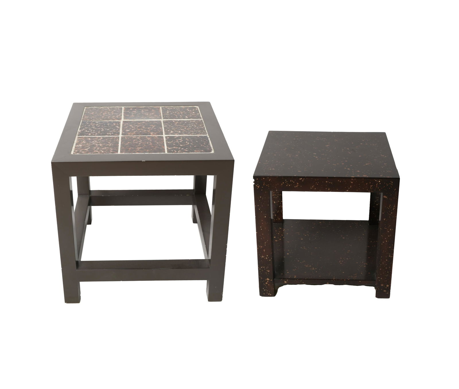 TWO ASSORTED LACQUERED END TABLES (1 of 11)