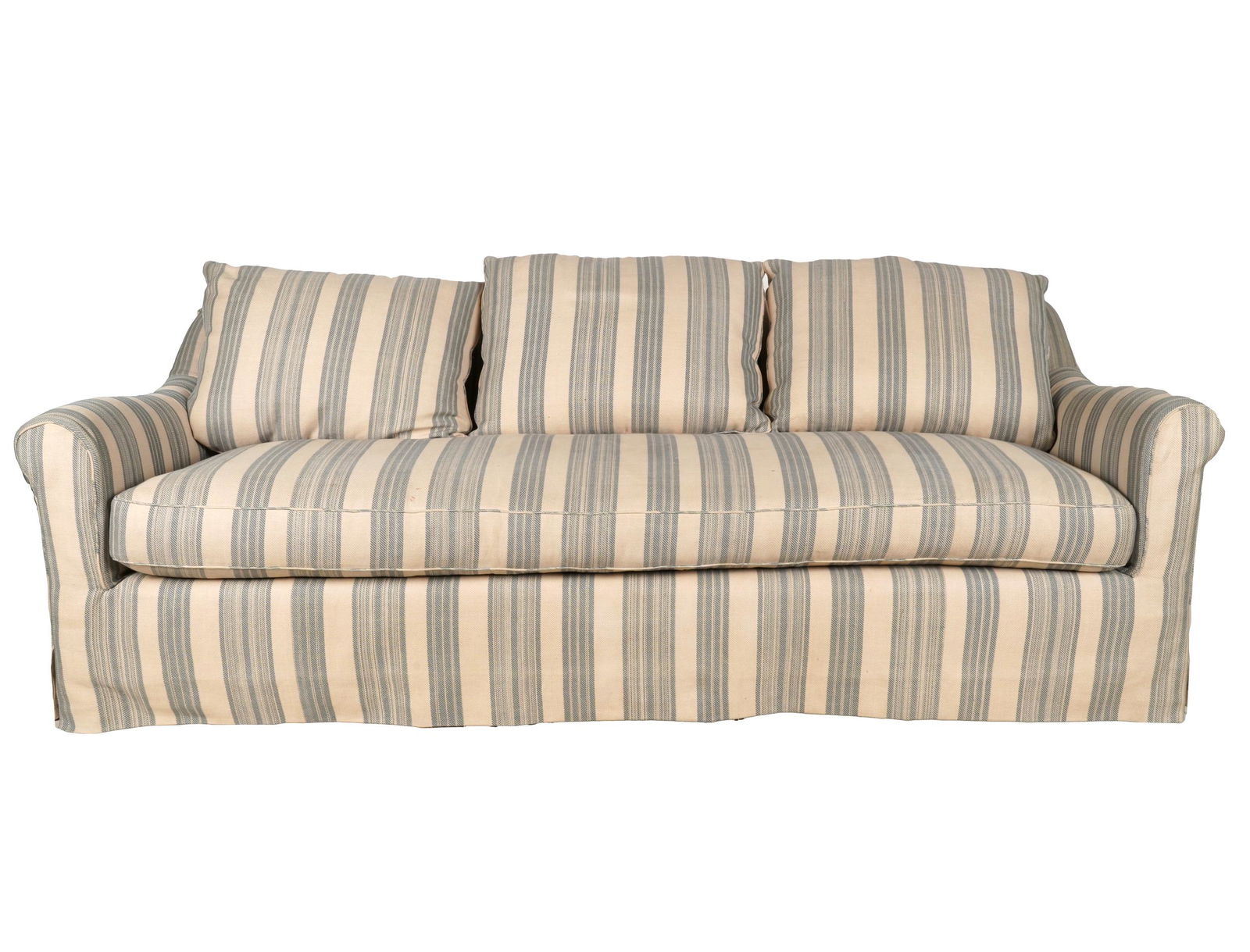 MICHAEL SMITH STRIPED UPHOLSTERED SOFA (1 of 9)